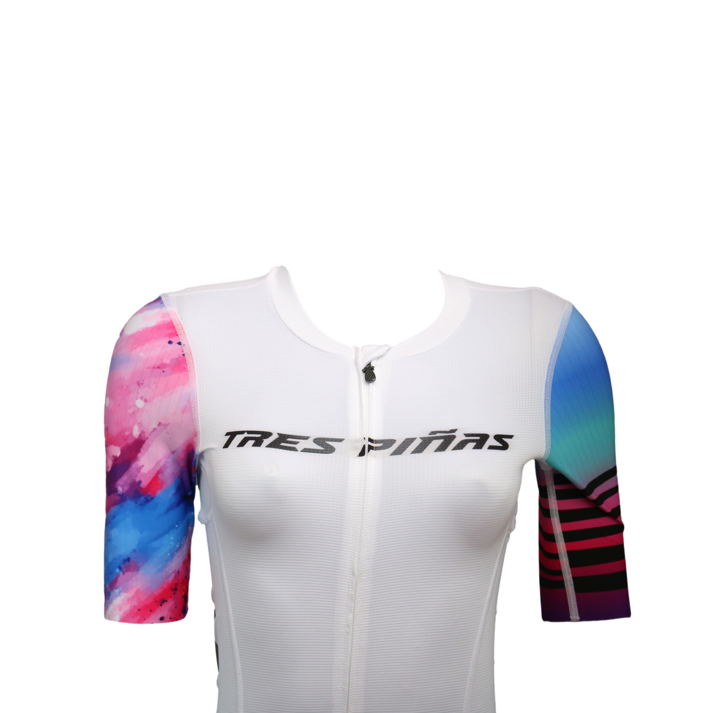 Jersey Feminina Tres Piñas Tri Shorts Branca - Tamanho S