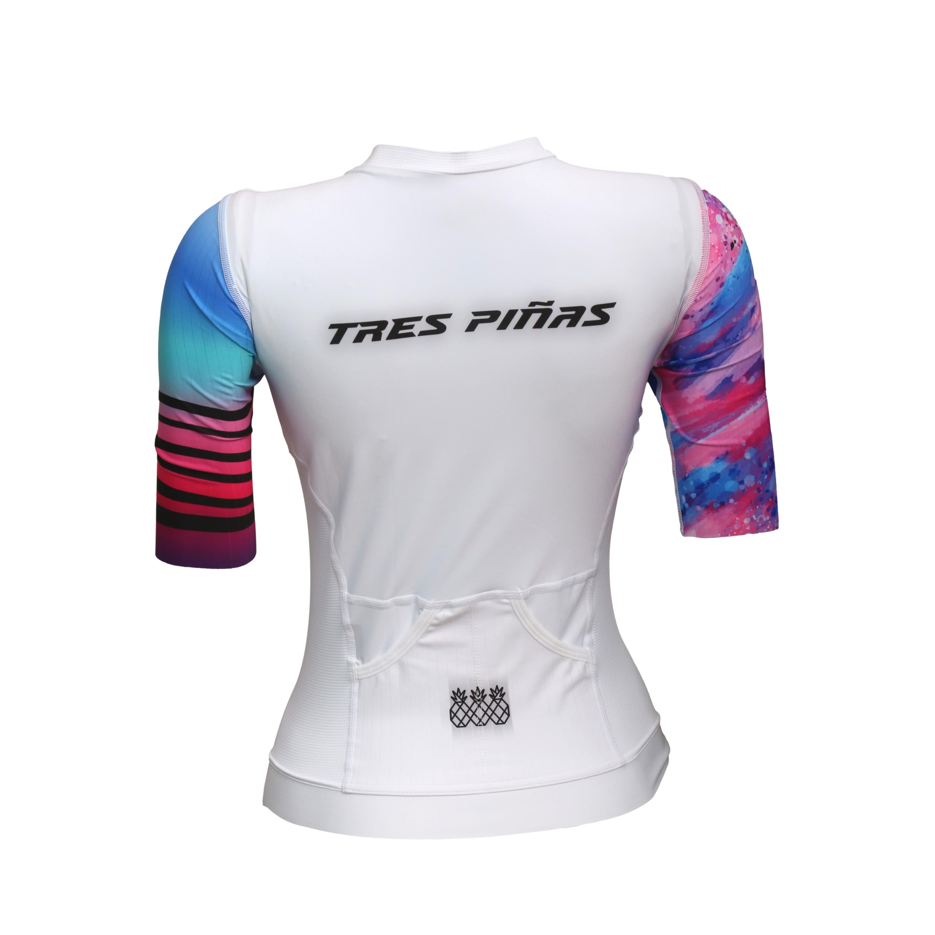 Jersey Feminina Tres Piñas Tri Shorts Branca - Tamanho S