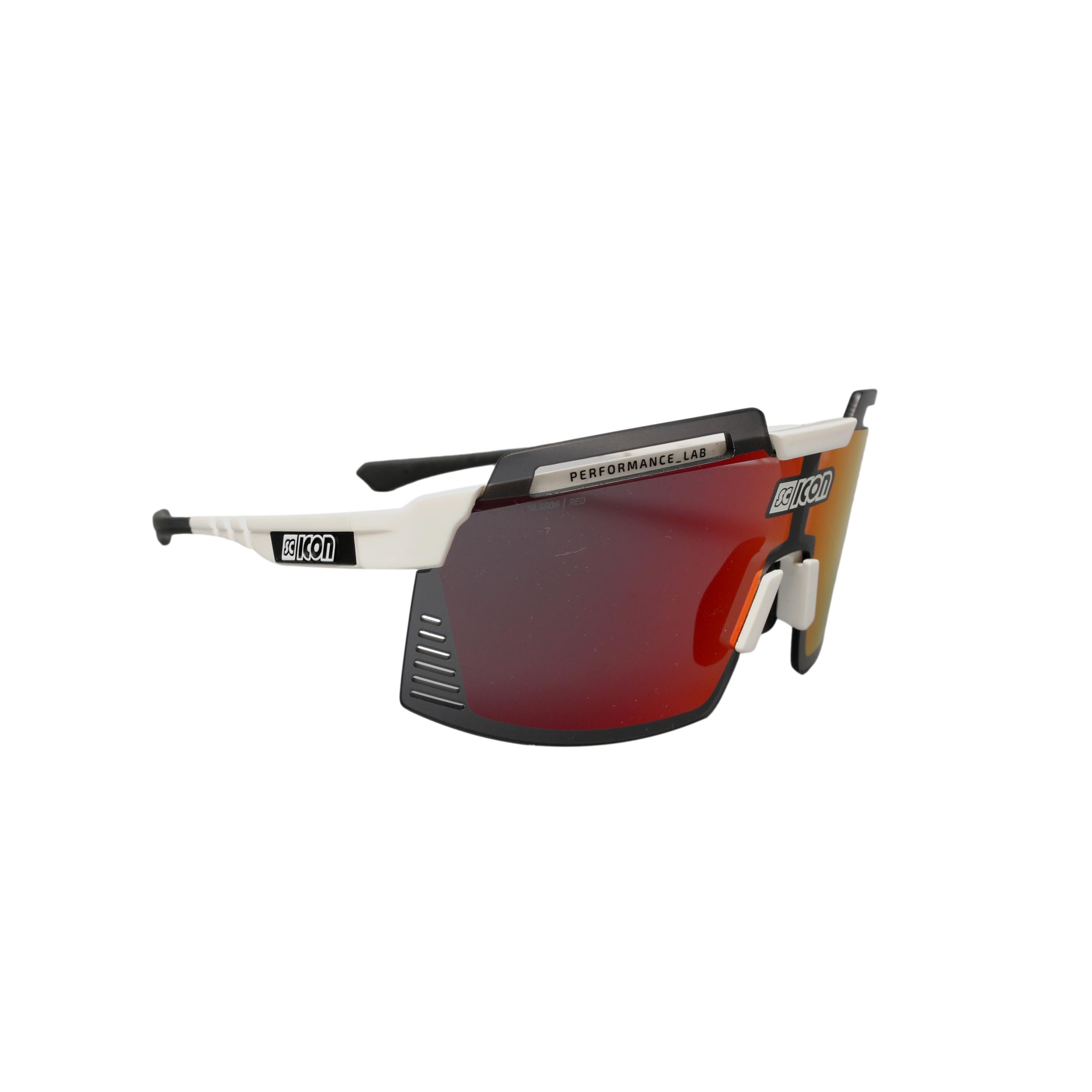 Óculos Unissex Scicon Aerowatt White Glosss Branco / Lente Avermelhada - Tamanho Único