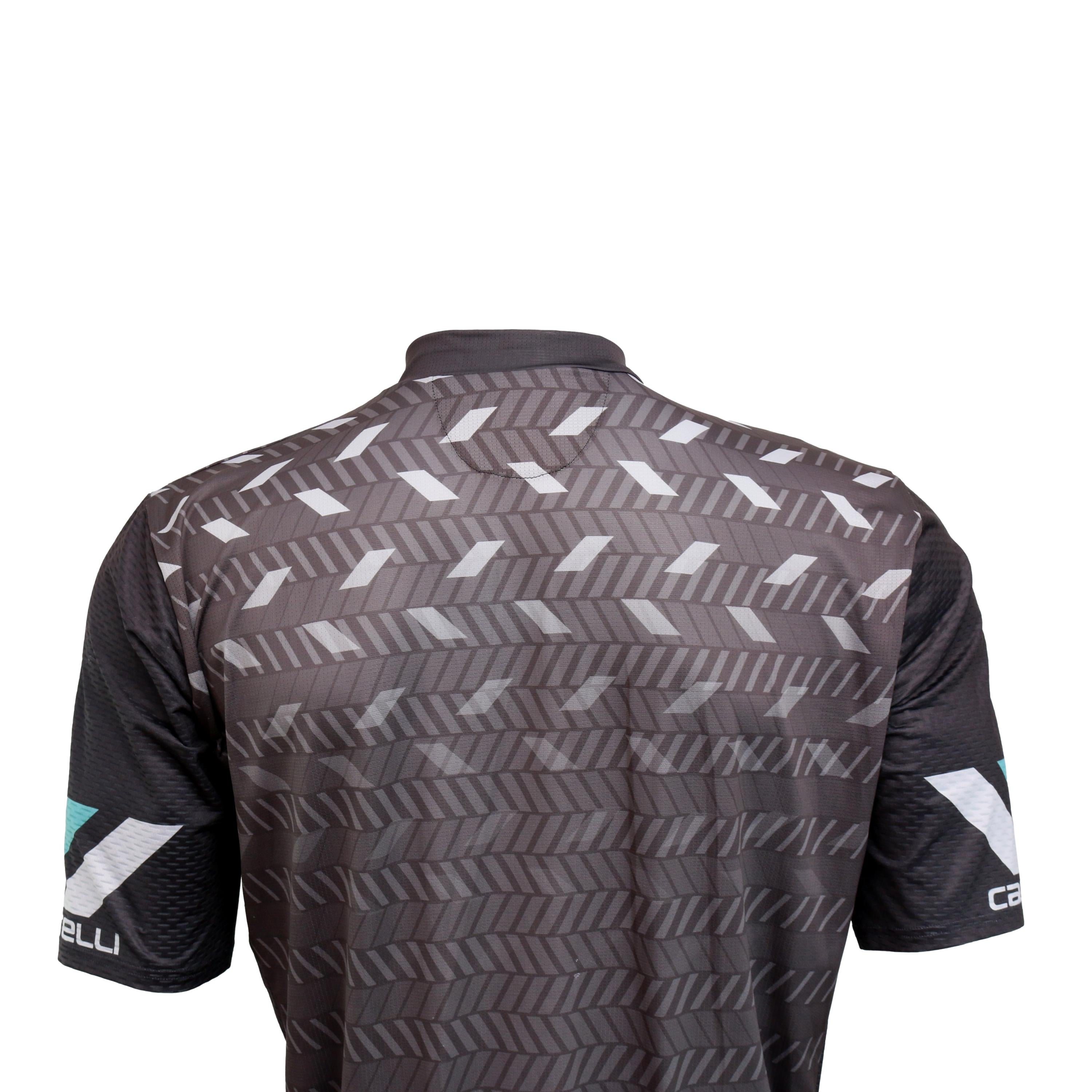 Jersey Masculina Ciclismo Castelli Cinza com barras - Tamanho 3XL