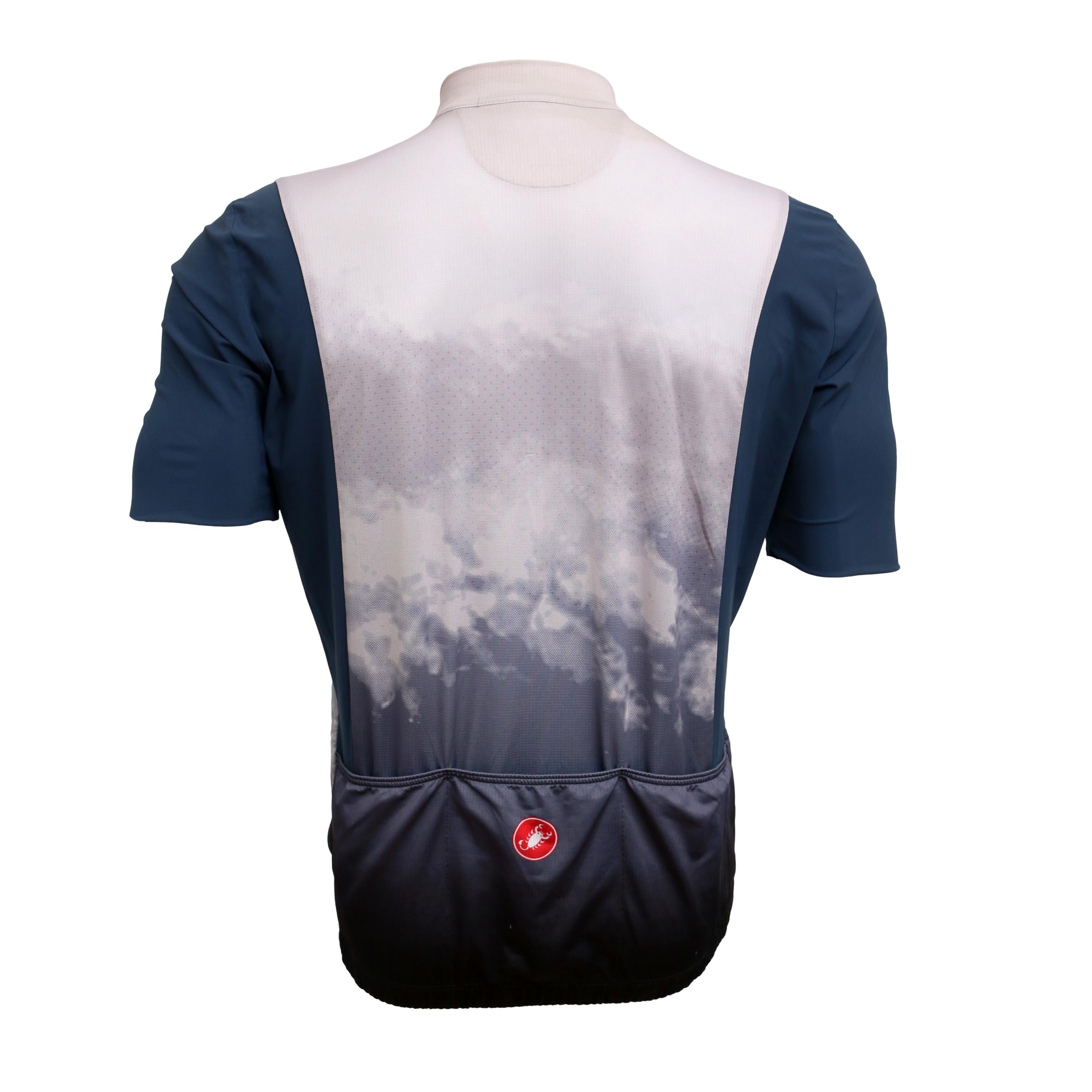 Jersey Masculina Ciclismo Castelli Cinza e Azul - Tamanho 2XL