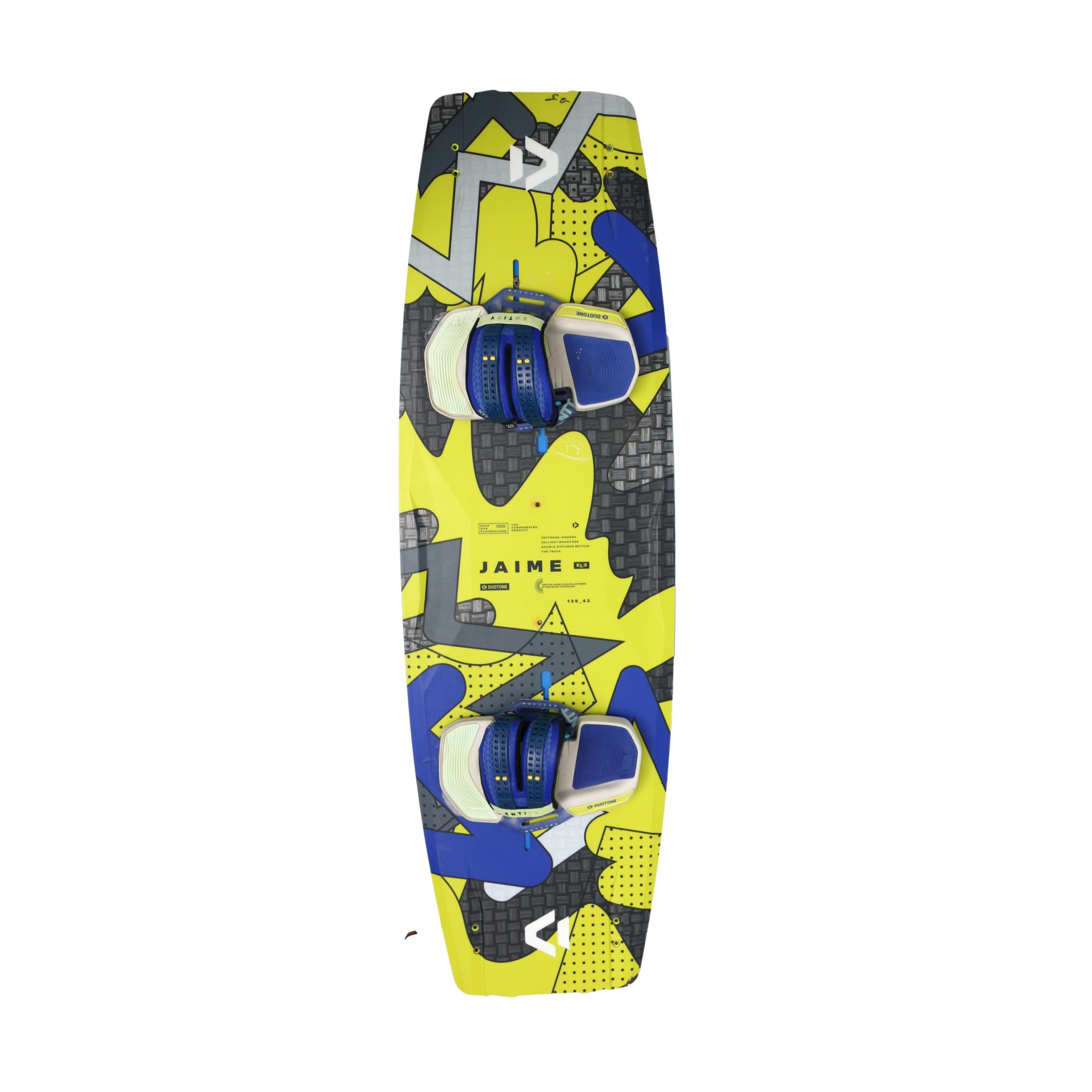 Prancha Kitesurf Duotone Jaime SLS 2024 Amarela, Cinza E Azul - Tamanho 139cm