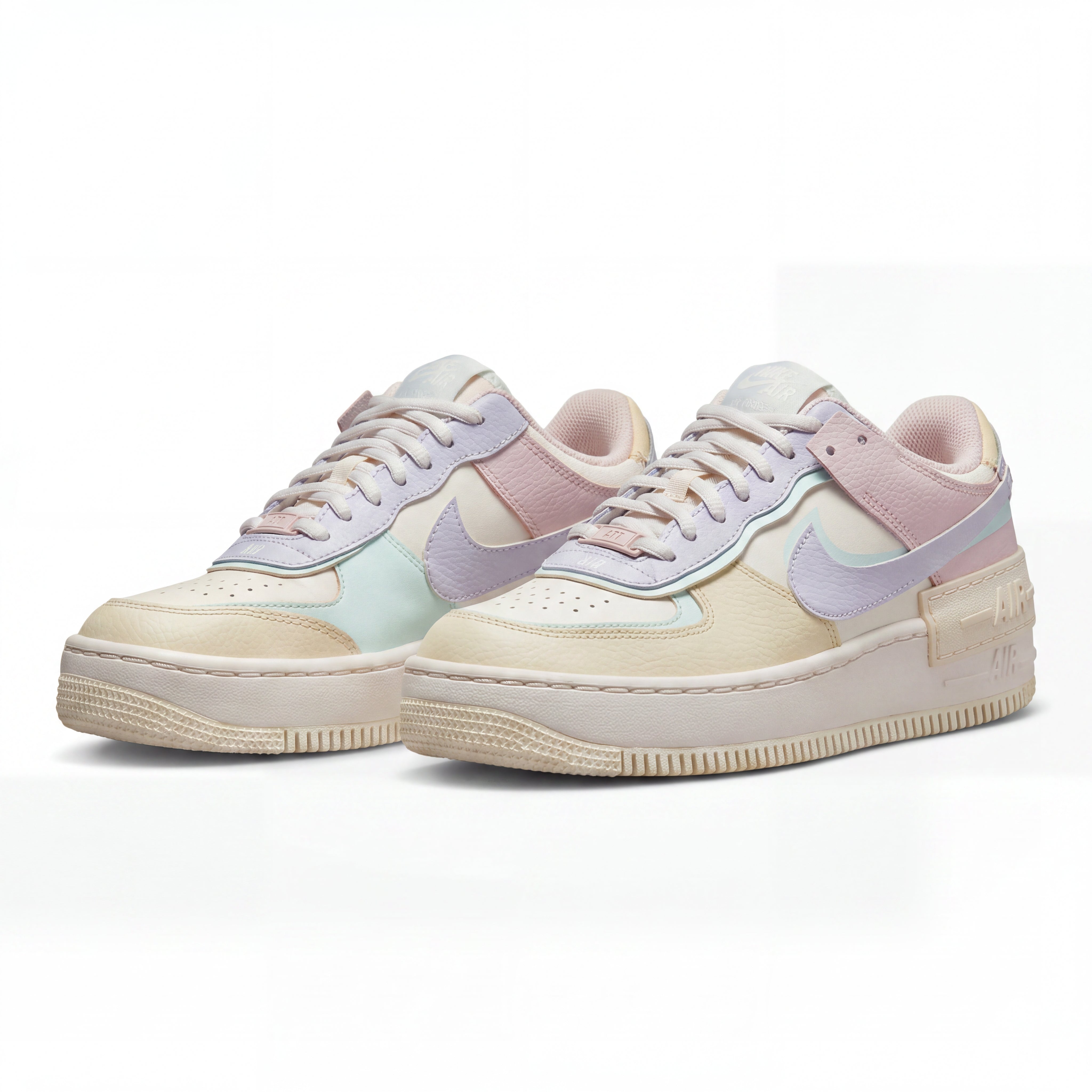 Tênis Feminino Casual Nike Air Force - Shadow Cashmere Lilás e Rosa - Tamanho 35 BR