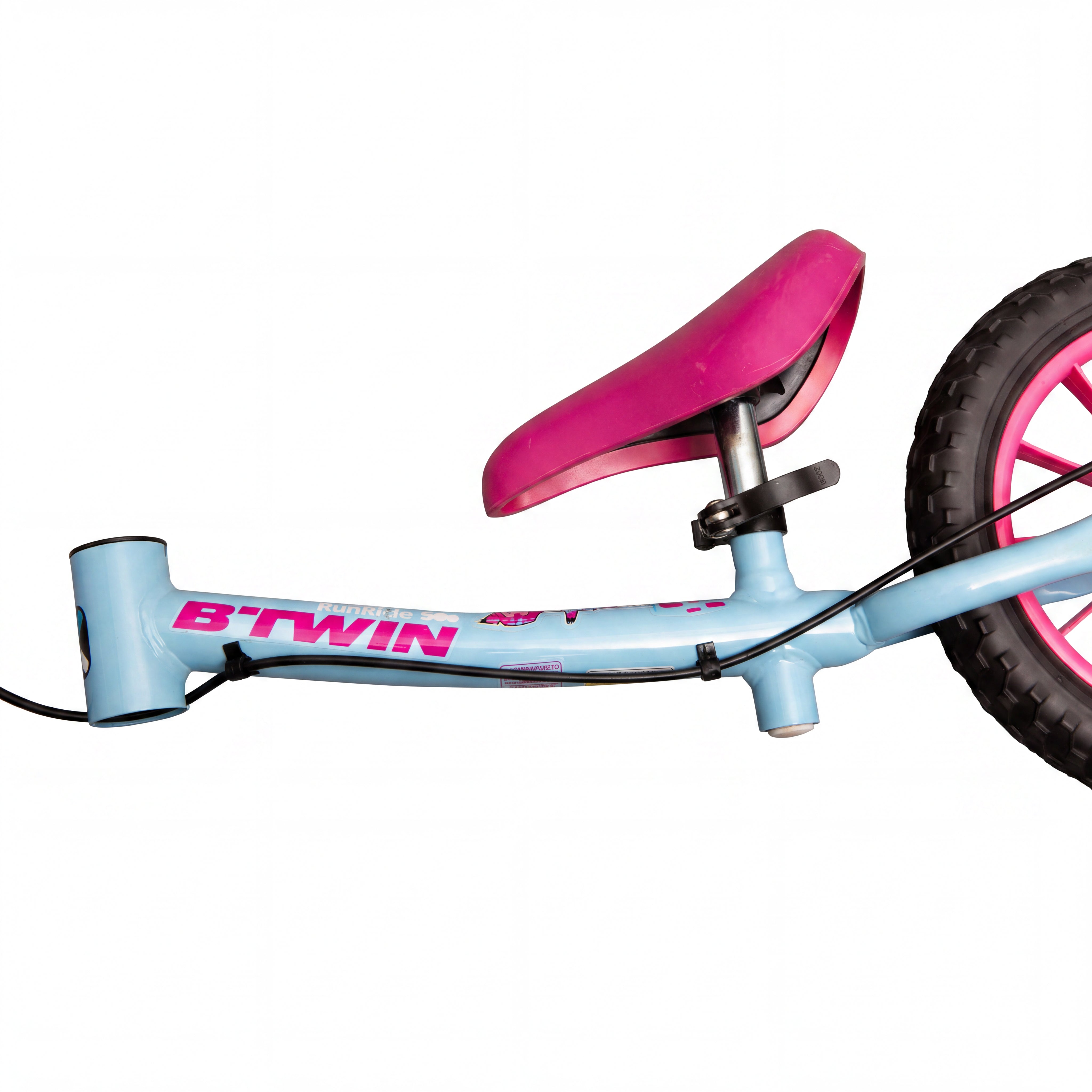 Bicicleta Infantil B'TWIN Lazer Runride 500 Rosa e Azul