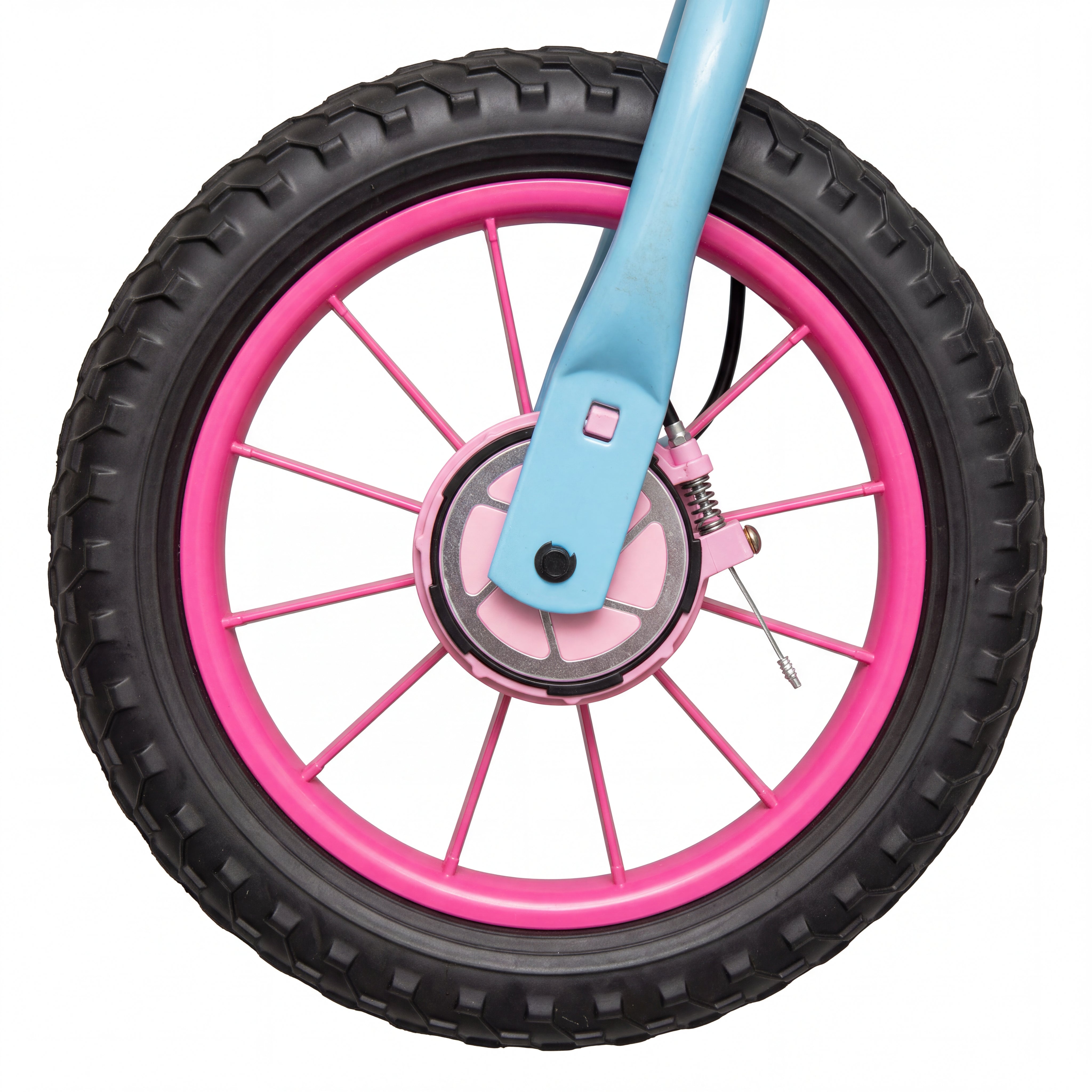 Bicicleta Infantil B'TWIN Lazer Runride 500 Rosa e Azul