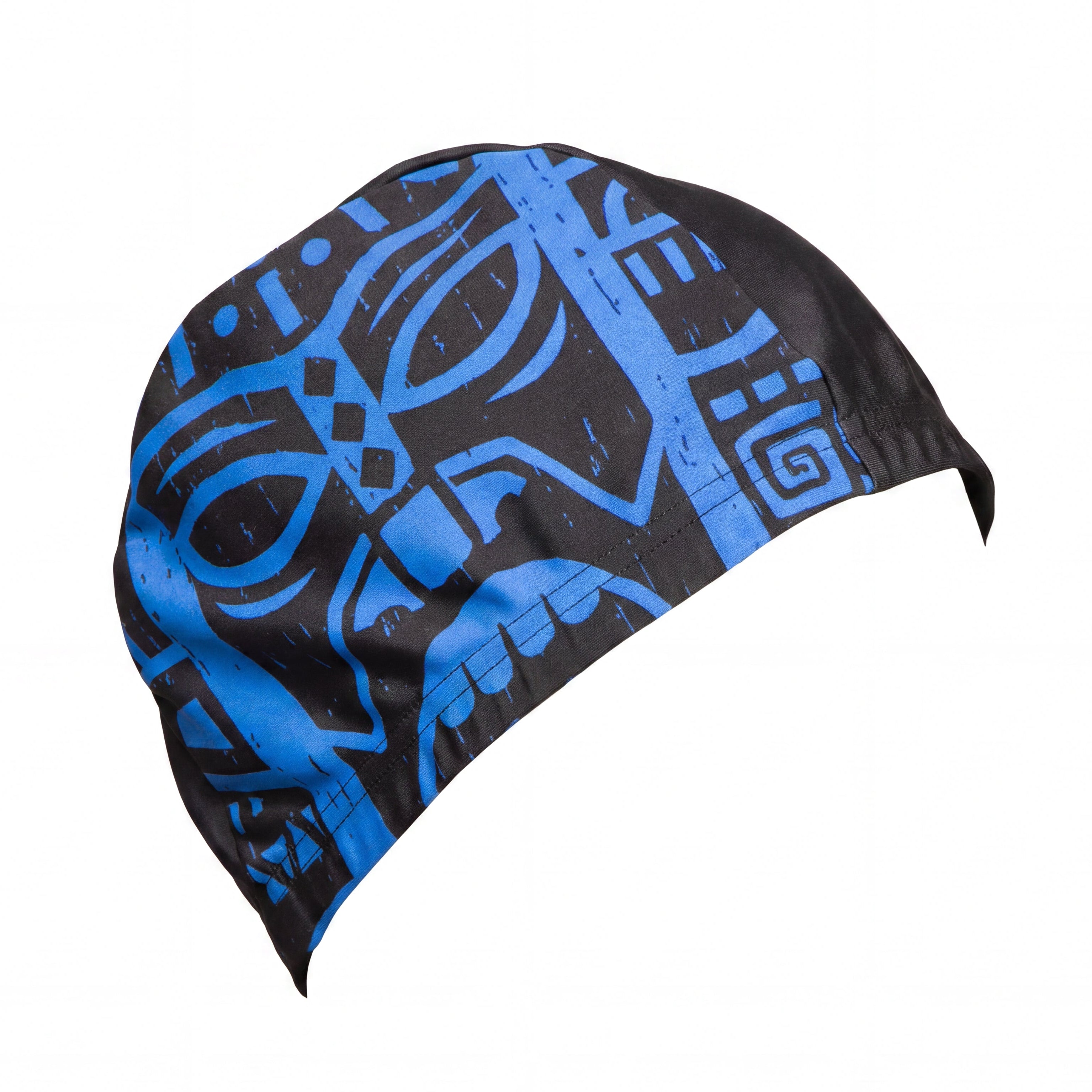 Touca Infantil Natação Nabaiji Decathlon Mesh Print Preto e Azul - Tamanho S