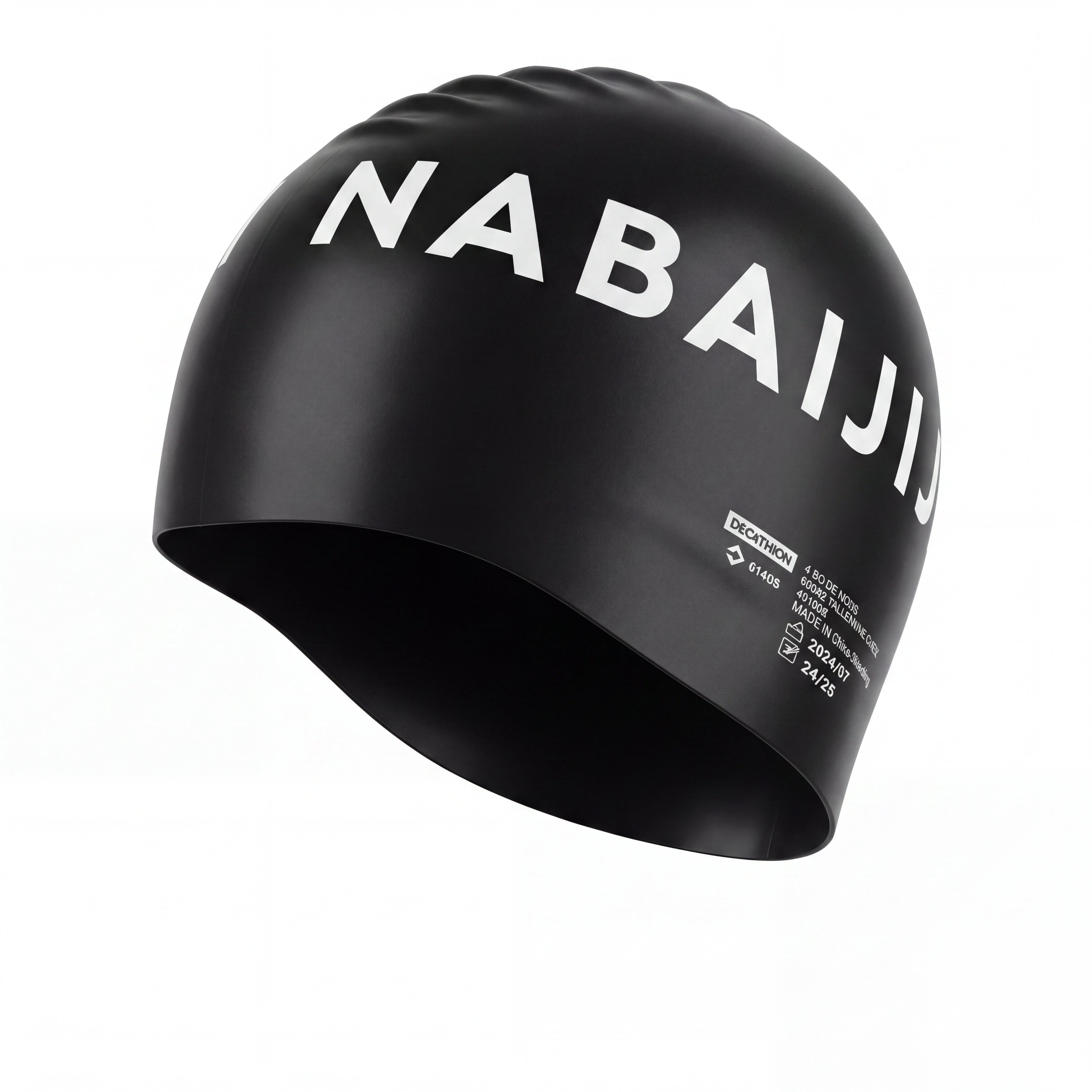 Touca de Silicone Natação Nabaiji Decathlon 61405 Preta
