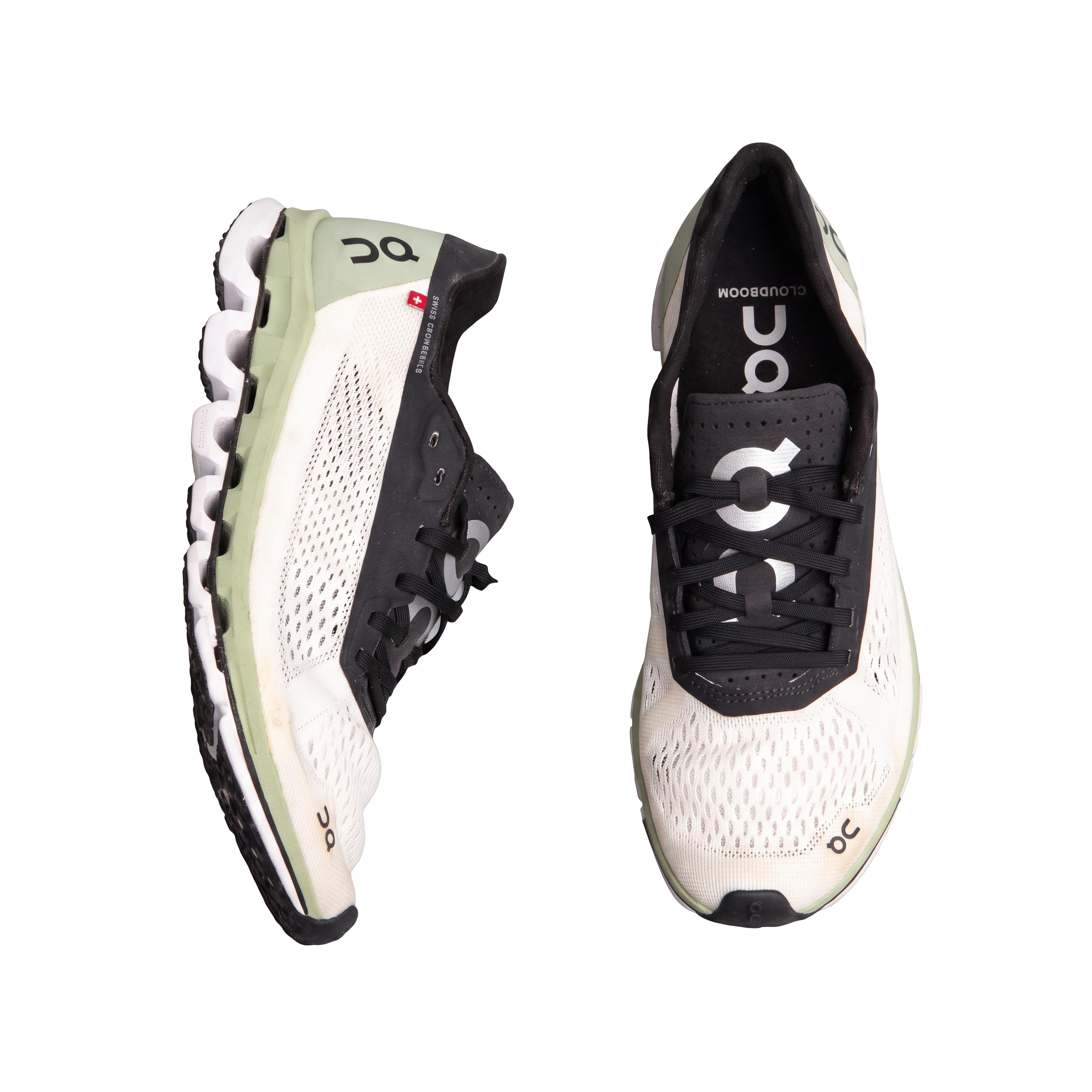 Tênis Masculino Casual On Running CloudBoom Branco e Verde - Tamanho 38 Europa
