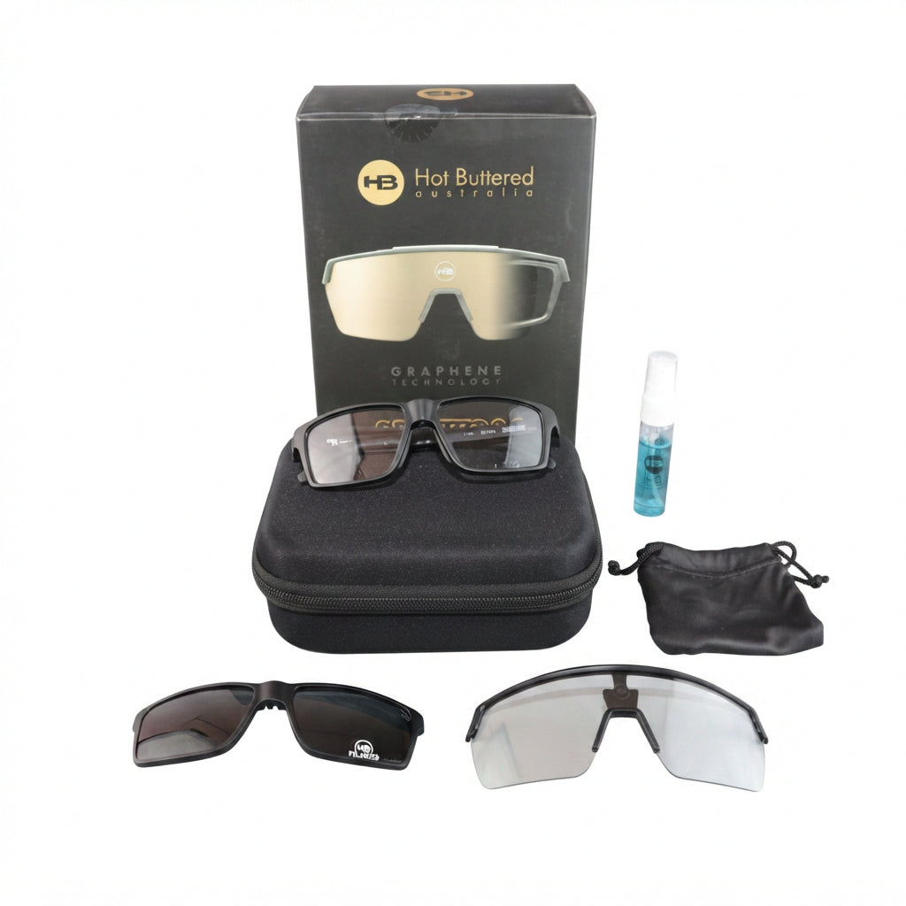 Óculos de Grau HB Presto 2.0 Matte Black Gray/ Photochromic Cinza Clip-On Oresto