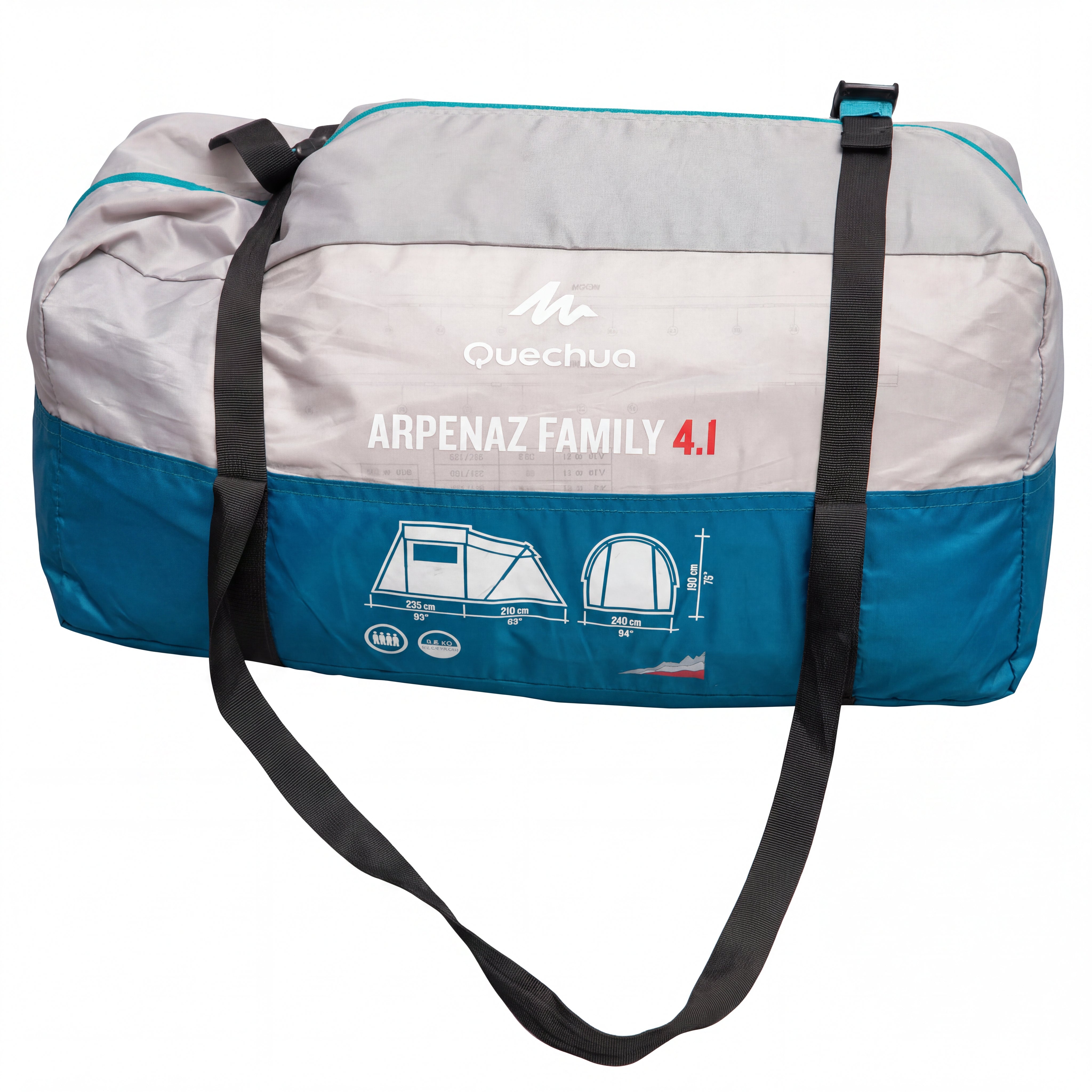 Barraca Camping Quechua Decathlon Arpenaz Family 4.1 - 9.8kg Cinza e Verde