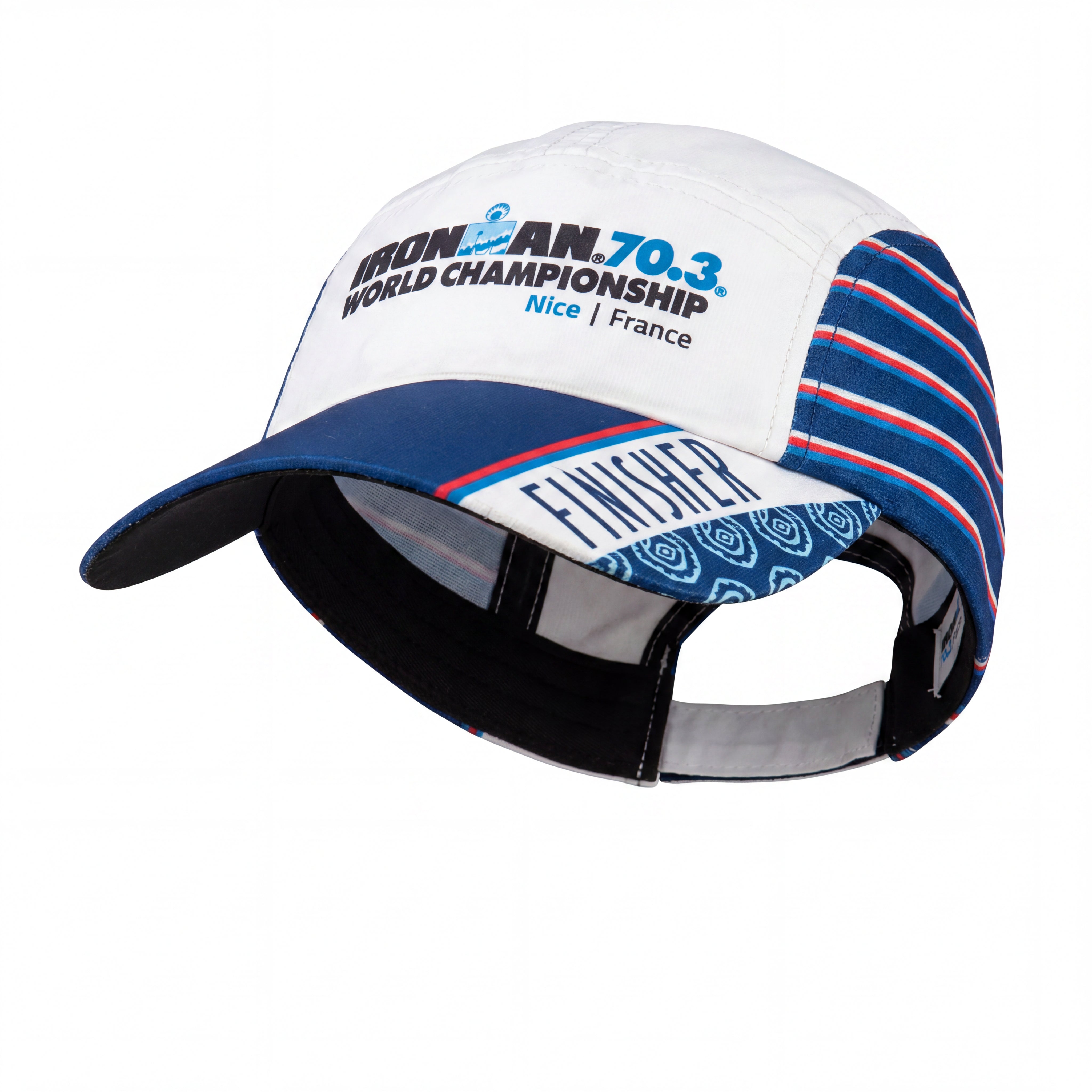 Boné Unissex IronMan 70.3 Nice Azul e Branco - Tamanho Único