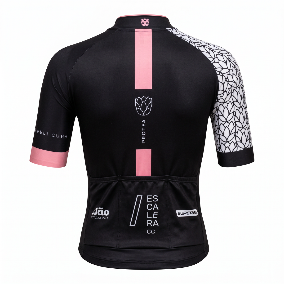 Jersey Feminina Mynd Instituto Protea Preto / Rosa / Branco - Tamanho M