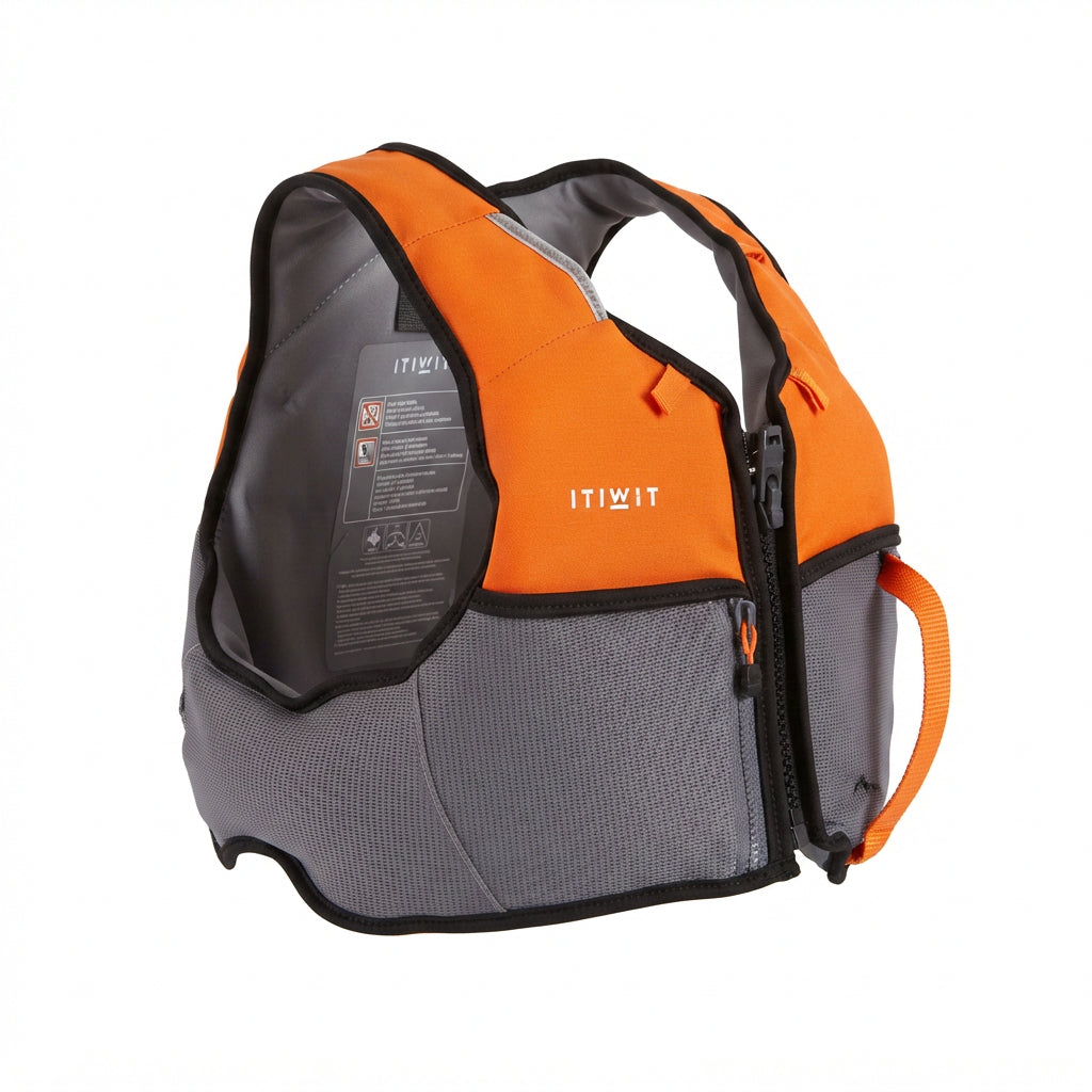 Colete Flutuabilidade Itwit Decathlon Wairgo Hydra 50N Laranja e Cinza - Tamanho M