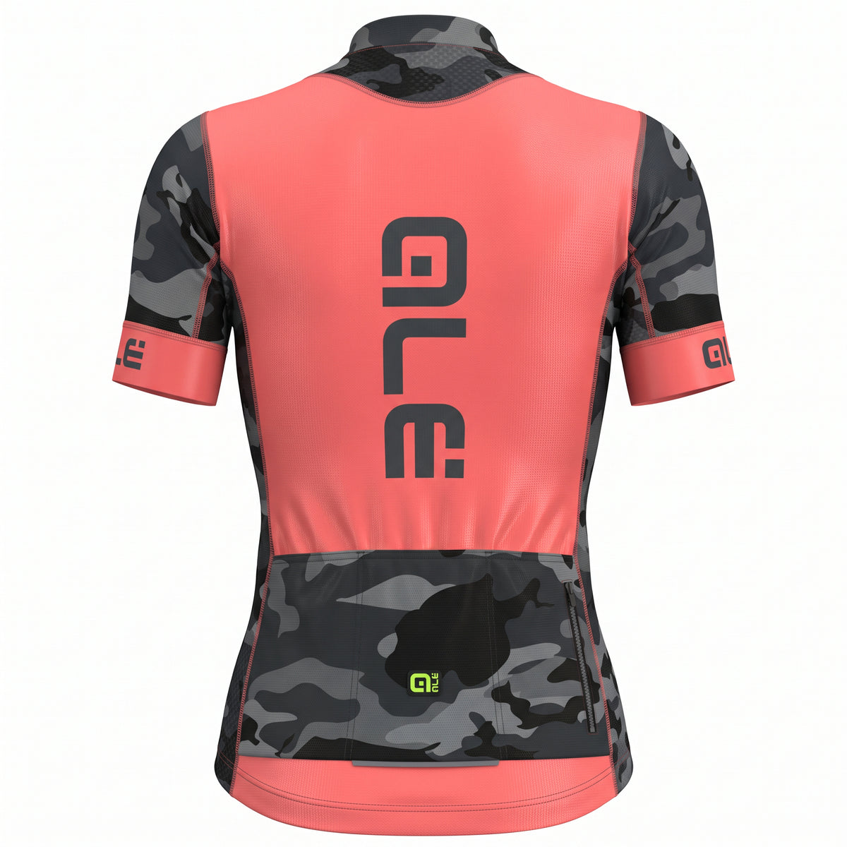 Jersey Feminina Alé Cycling Coral e Verde Camuflado - Tamanho S
