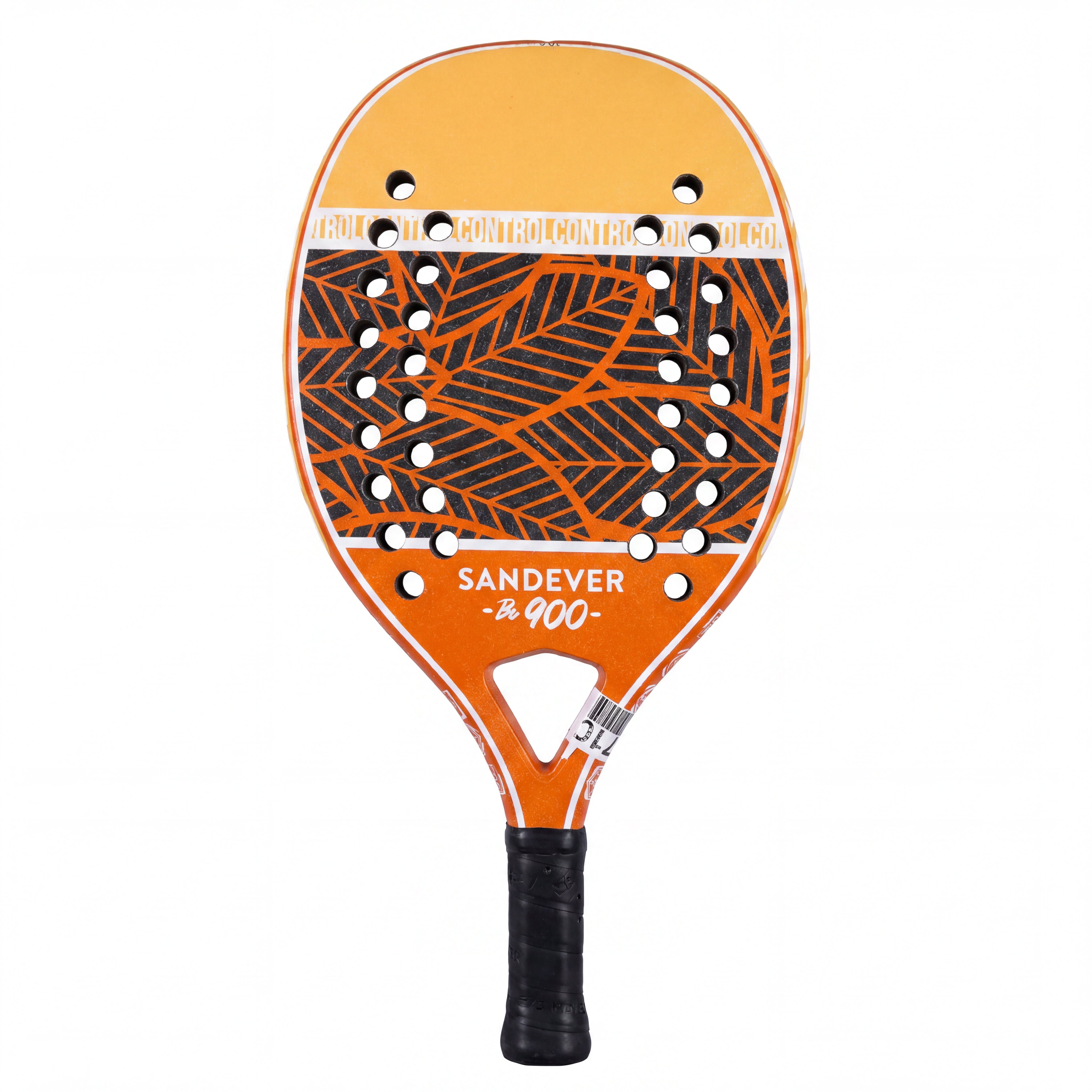 Raquete Unissex Beach Tennis Sandever (Decathlon) BT 900 Control Laranja, Cinza e Branco - 50 cm