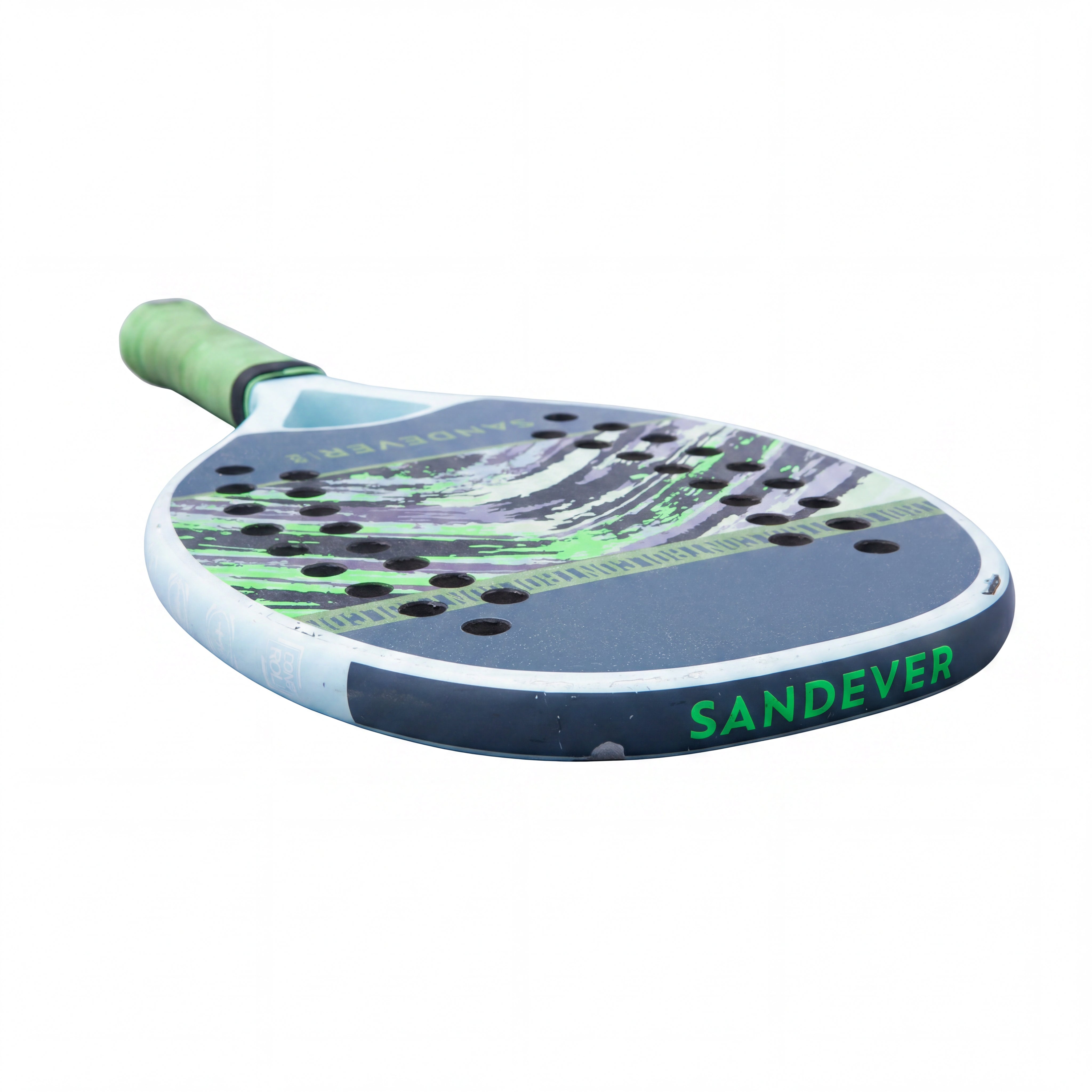 Raquete Unissex Beach Tennis Sandever Decathlon 900 Control - Verde, Azul, Preto