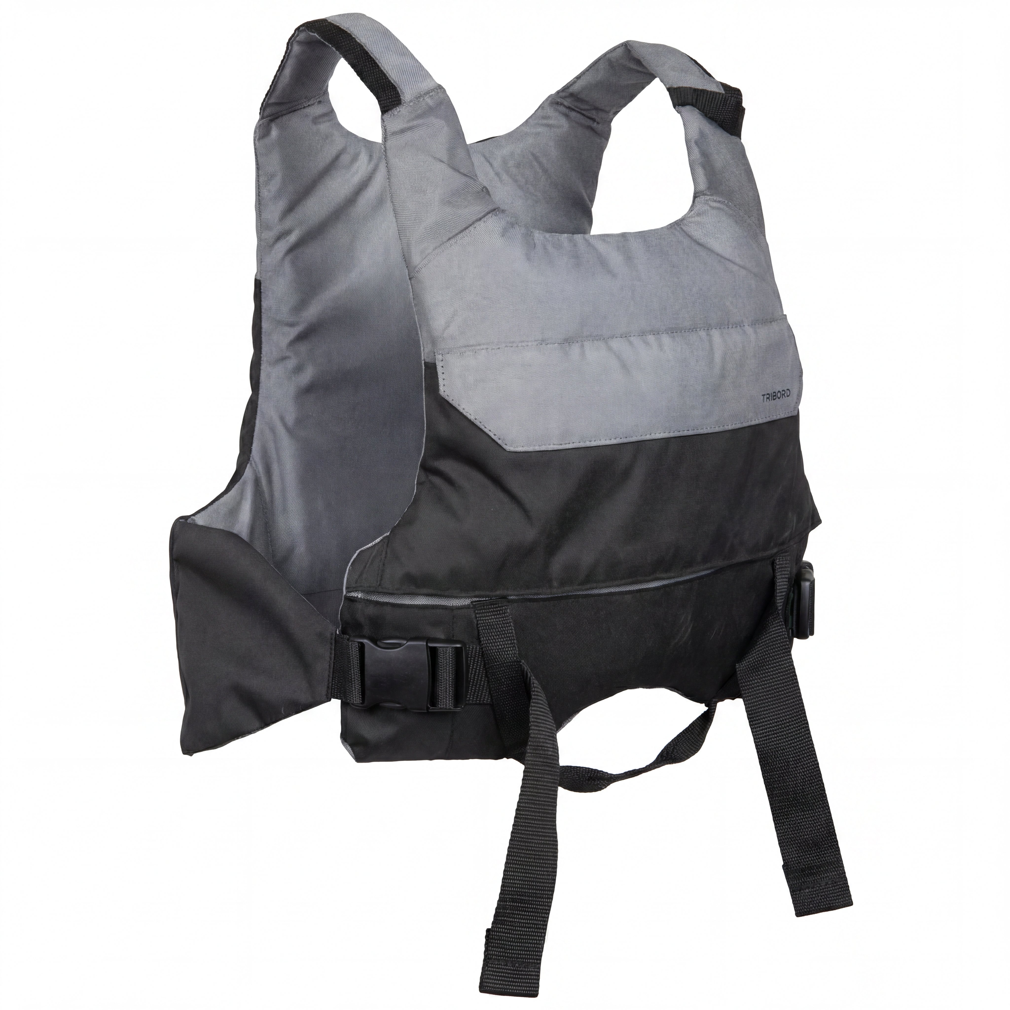 Colete Flutuabilidade Unissex Decathlon Tribord Cinza e Preto - Suporta 100 kg