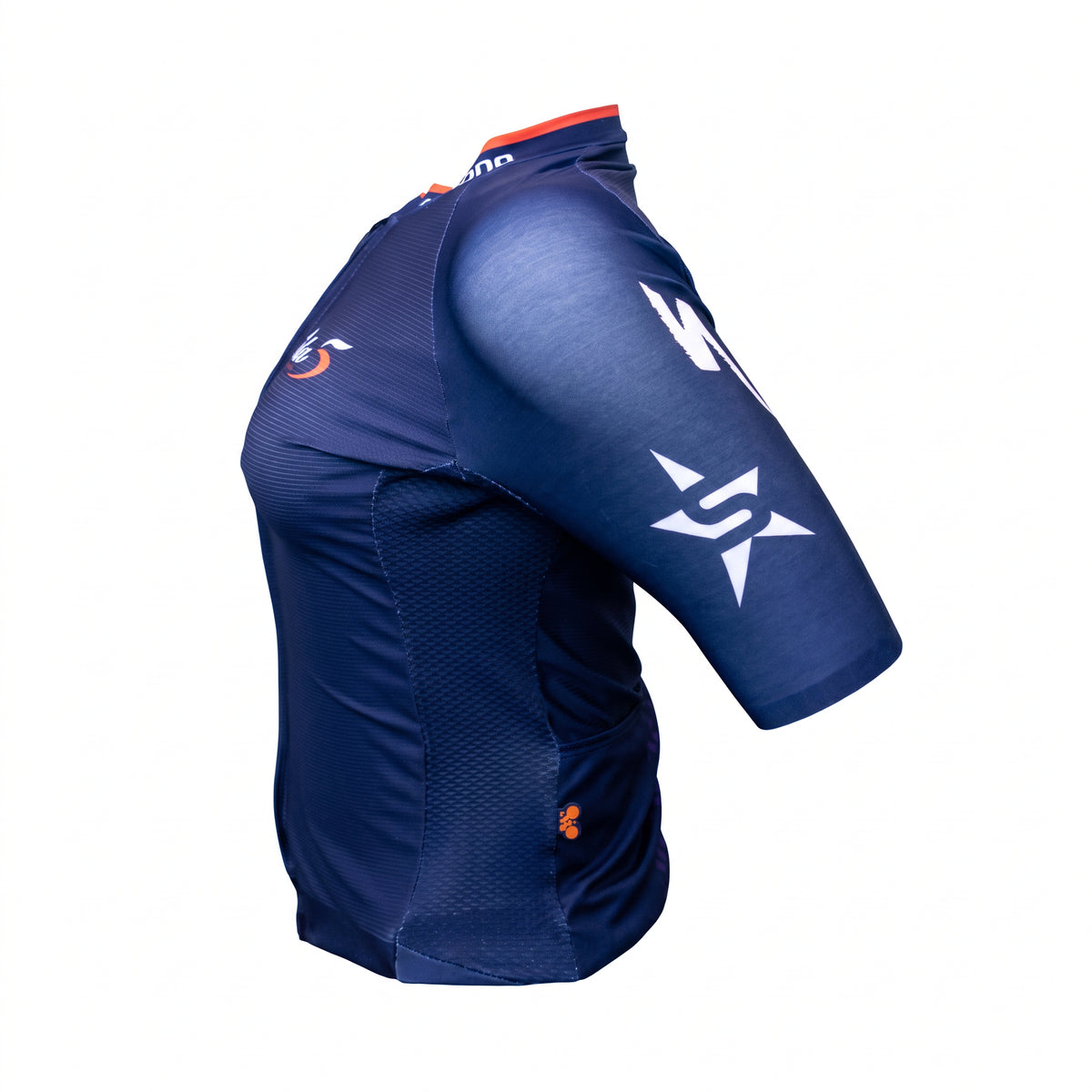 Jersey Feminina Mynd Lulu Talk & Ride Azul / Vermelho / Branco - Tamanho XS