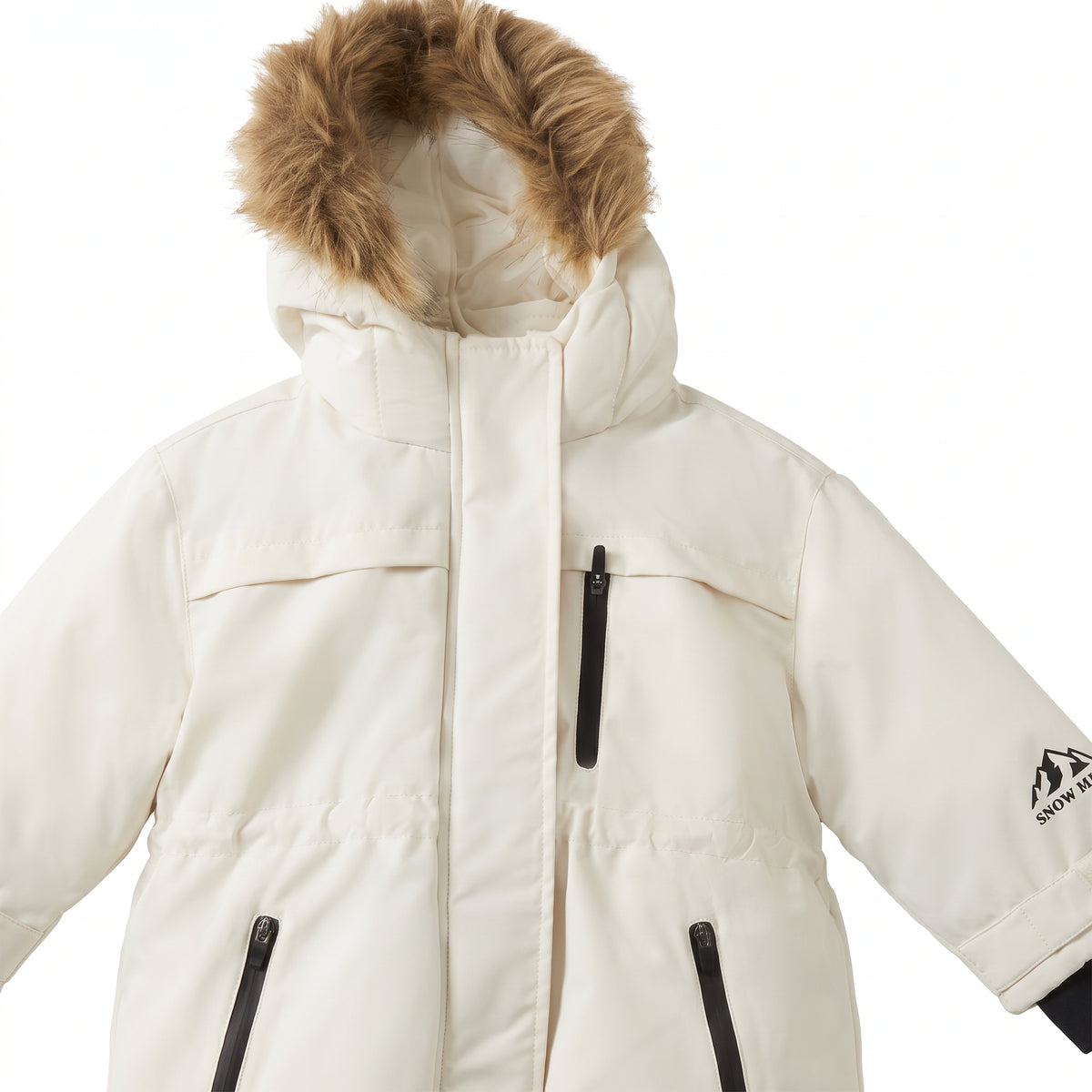 Casaco Infantil Ski Zara Branco Gelo - Tamanho 6