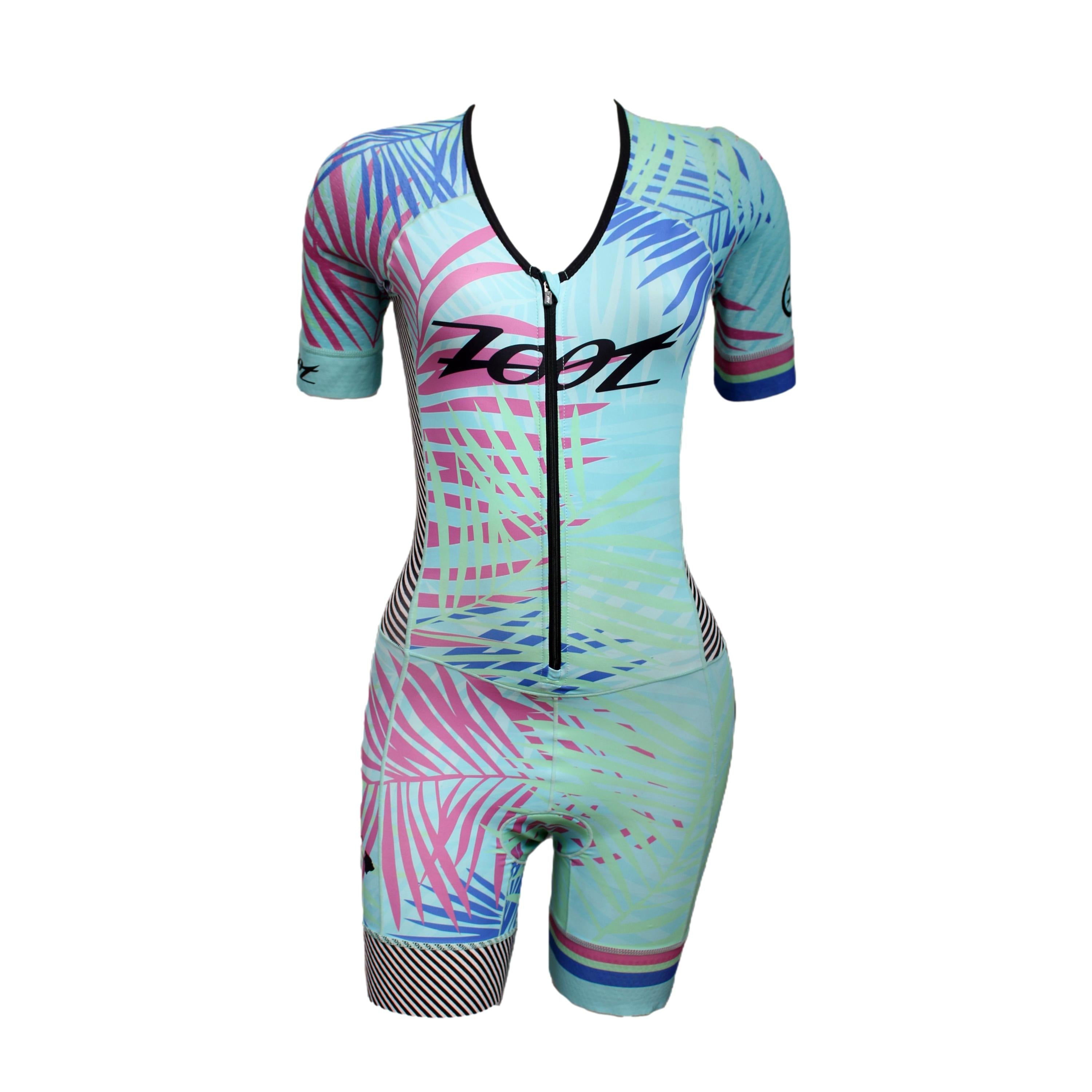 Macaquinho De Triathlon Feminino Ciclismo/Corrida Zoot Ali'i Design Kona Hawaii Verde - Tamanho P