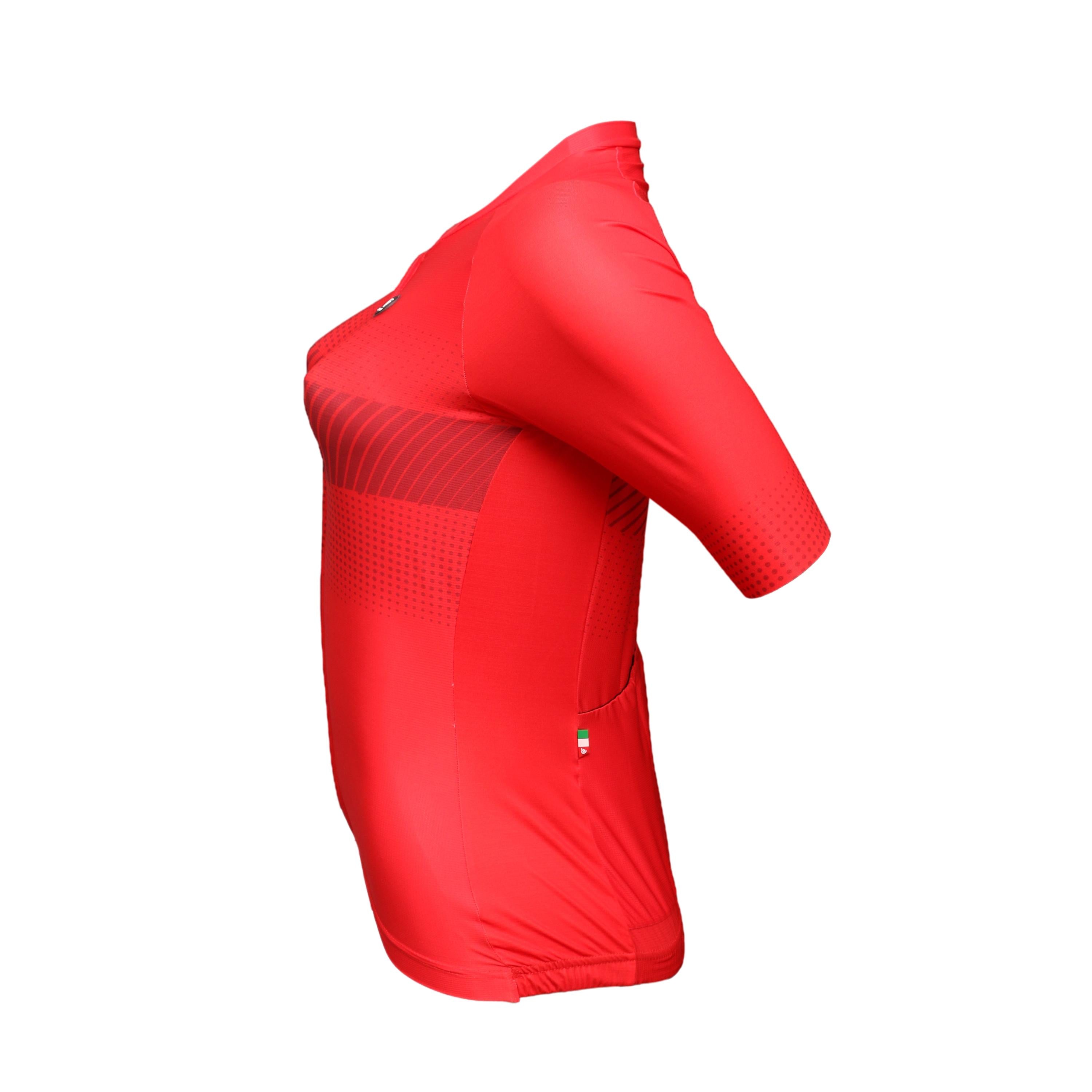 Jersey Unissex Ciclismo Pissei Prima Pelle Sanremo Vermelha - Tamanho XXS