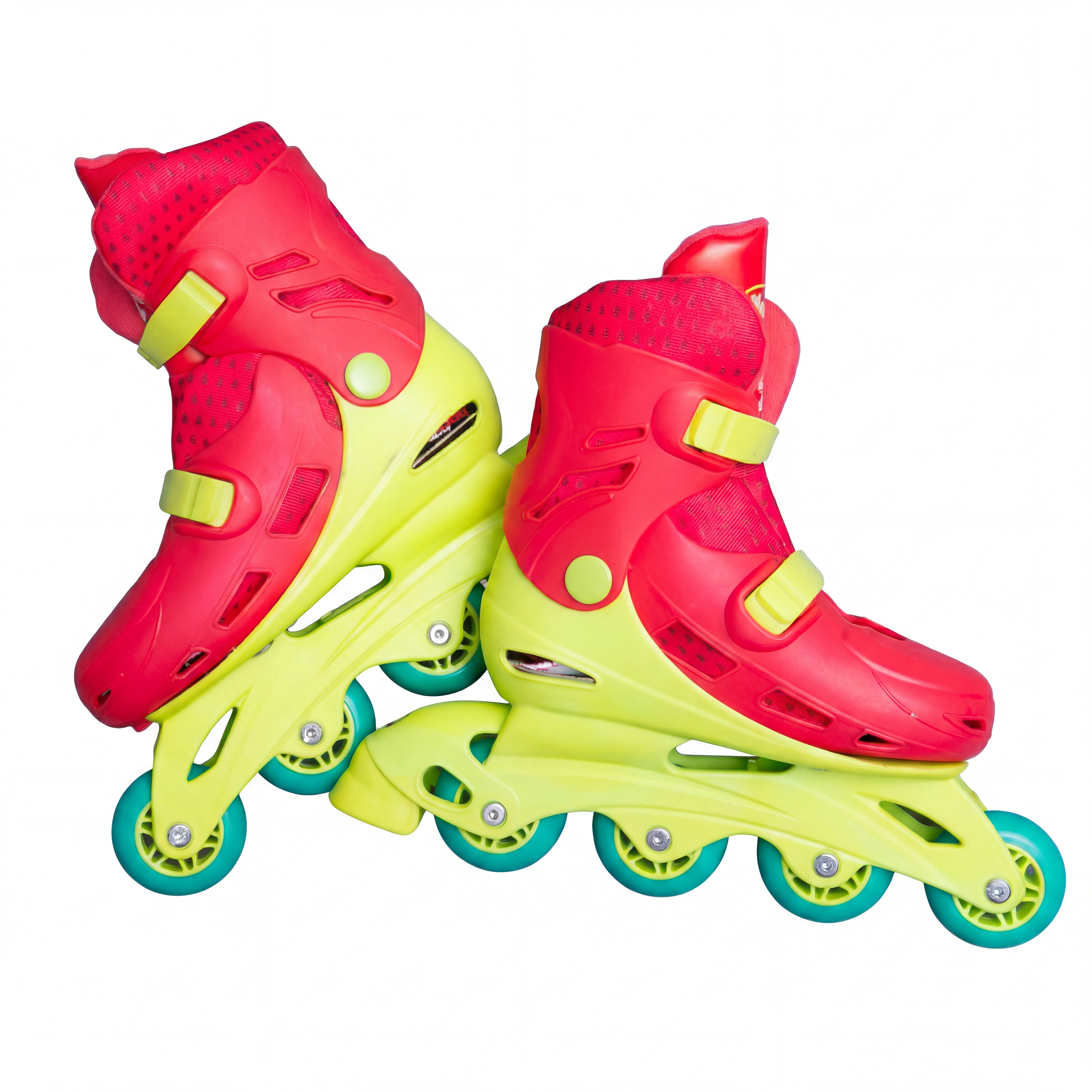 Patins Unissex Patinação Decathlon Magali Amarelo Rosa e Verde ND