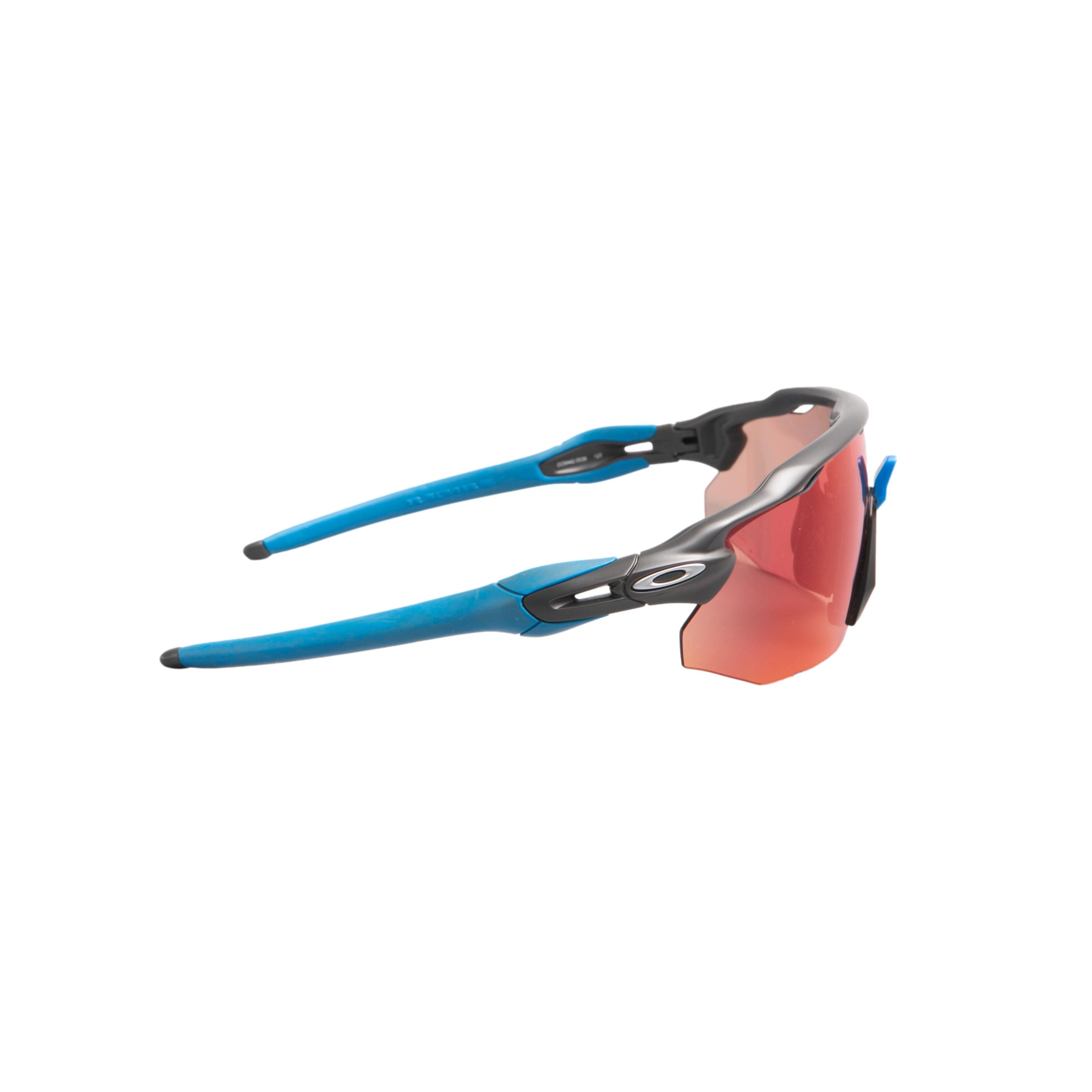 Óculos Unissex Ciclismo Oakley Prizm Cinza/Azul Lente Rosa + Case - Tamanho Único