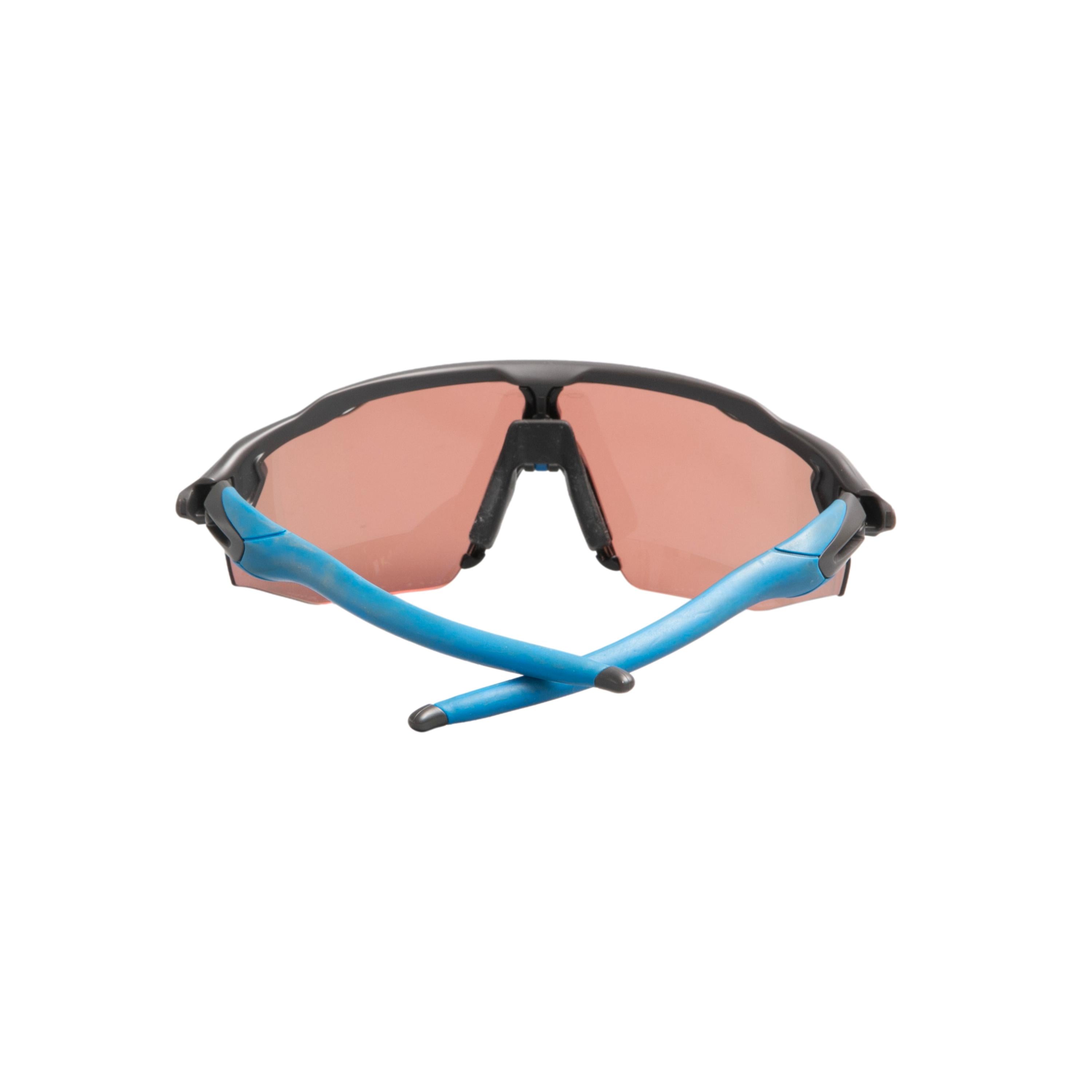 Óculos Unissex Ciclismo Oakley Prizm Cinza/Azul Lente Rosa + Case - Tamanho Único