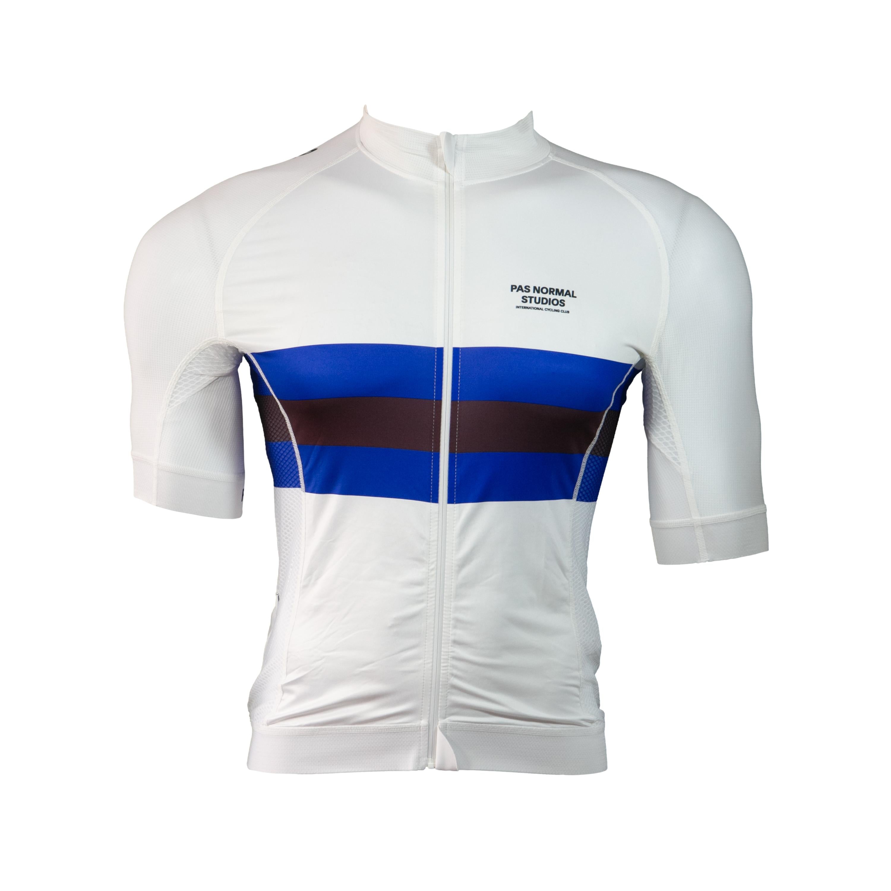 Camiseta Jersey Masculina Ciclismo PNS Branco e Azul - Tamanho XXL