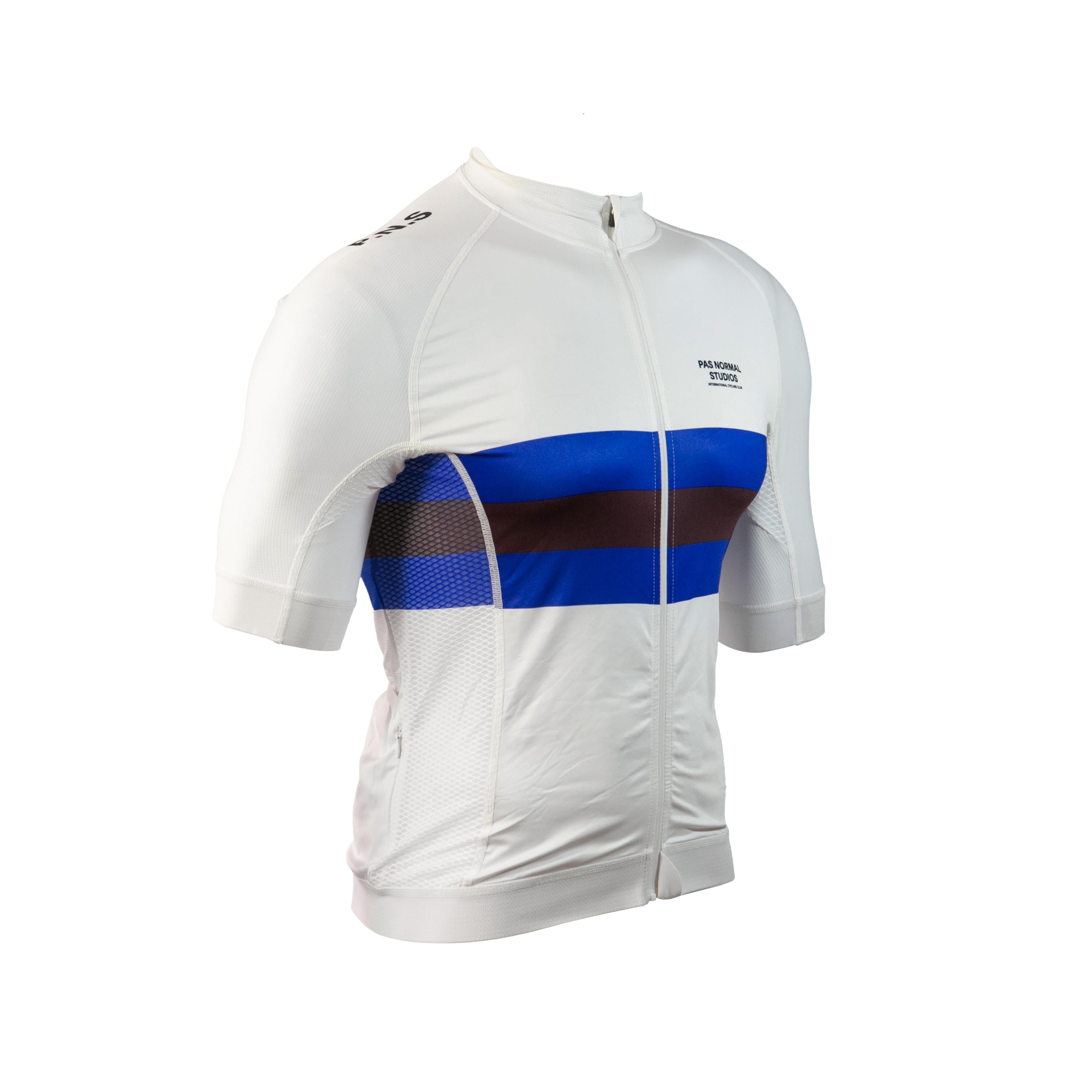 Camiseta Jersey Masculina Ciclismo PNS Branco e Azul - Tamanho XXL