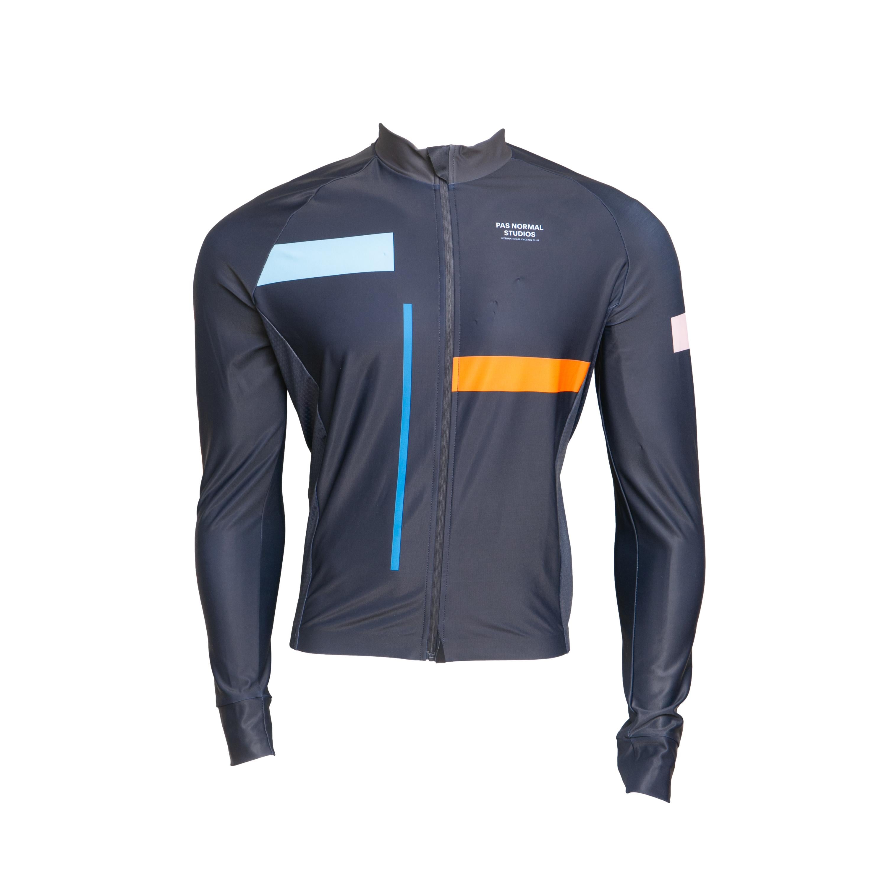 Camiseta Jersey Manga Longa Masculina Ciclismo PNS Azul Escuro - Tamanho XL