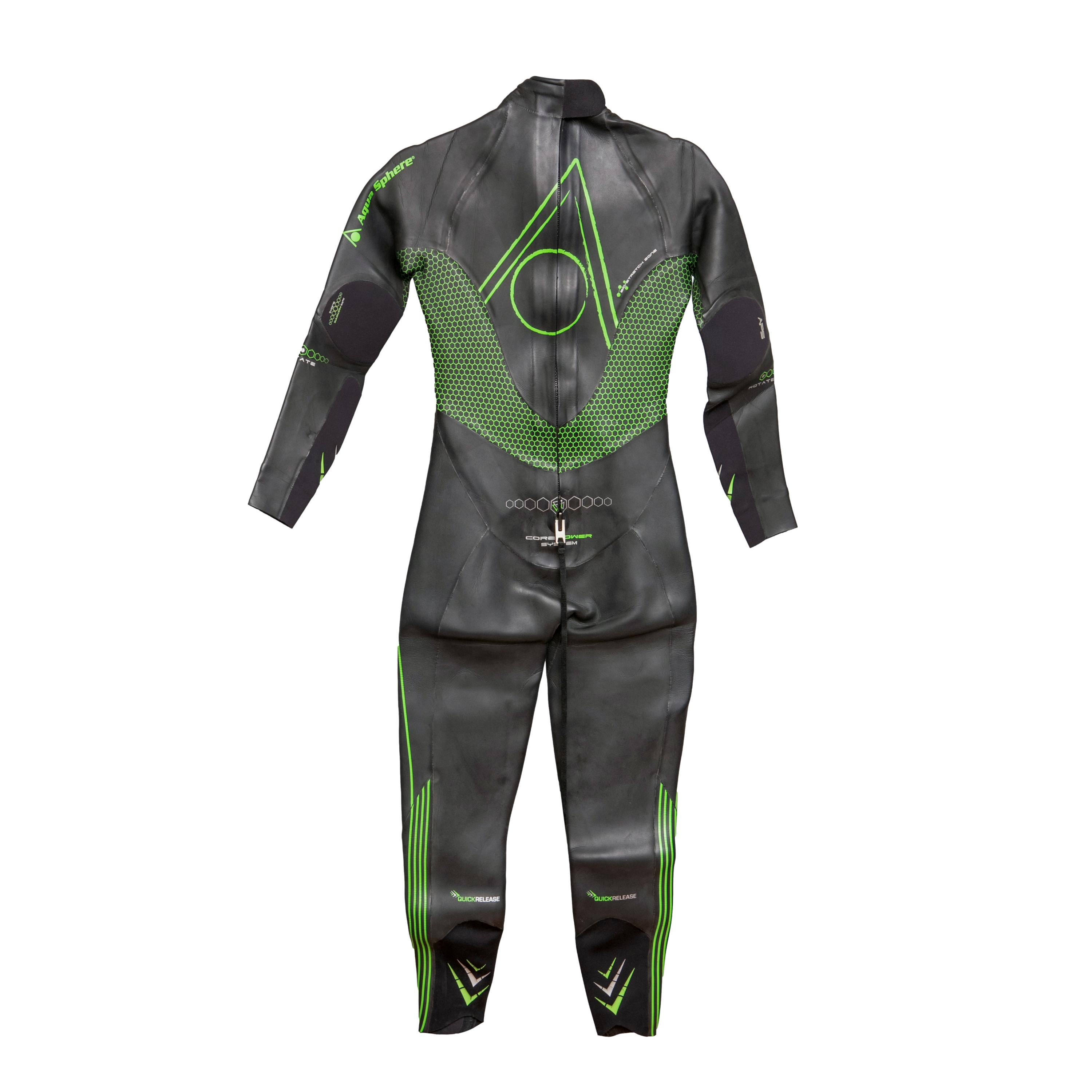 Macacão Mergulho Masculino Aqua Sphere Core Power System Preto e Verde - Acompanha Bag -  Tamanho L