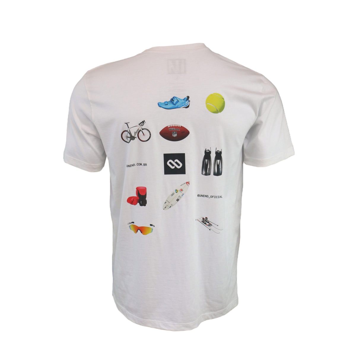 Camiseta UNEND Products Multiesportiva Branca (Multi-Estampas) - Tamanho G