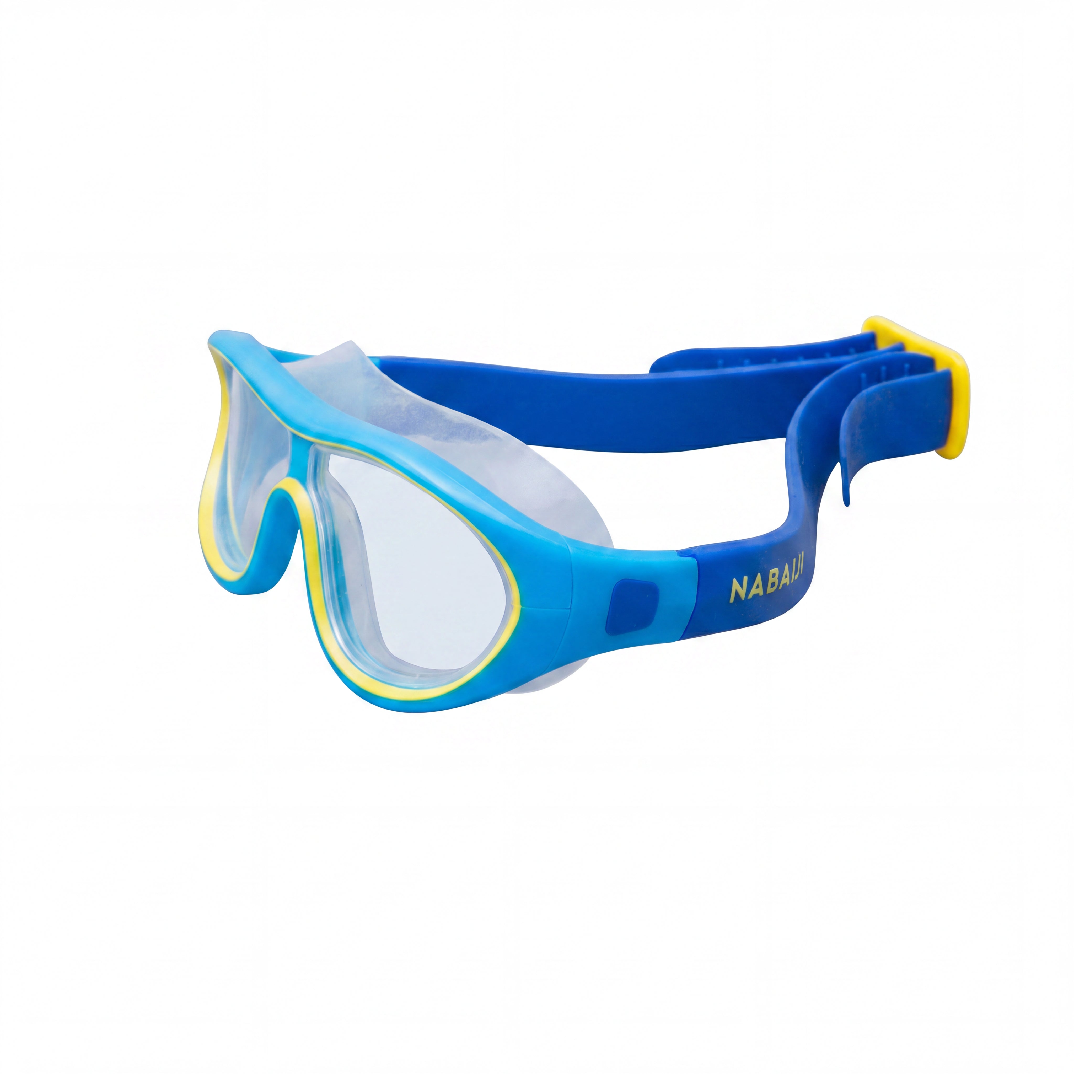 Máscara de Mergulho Infantil Mergulho Nabaiji (Decathlon) 2023 Azul, Azul-claro e Amarelo