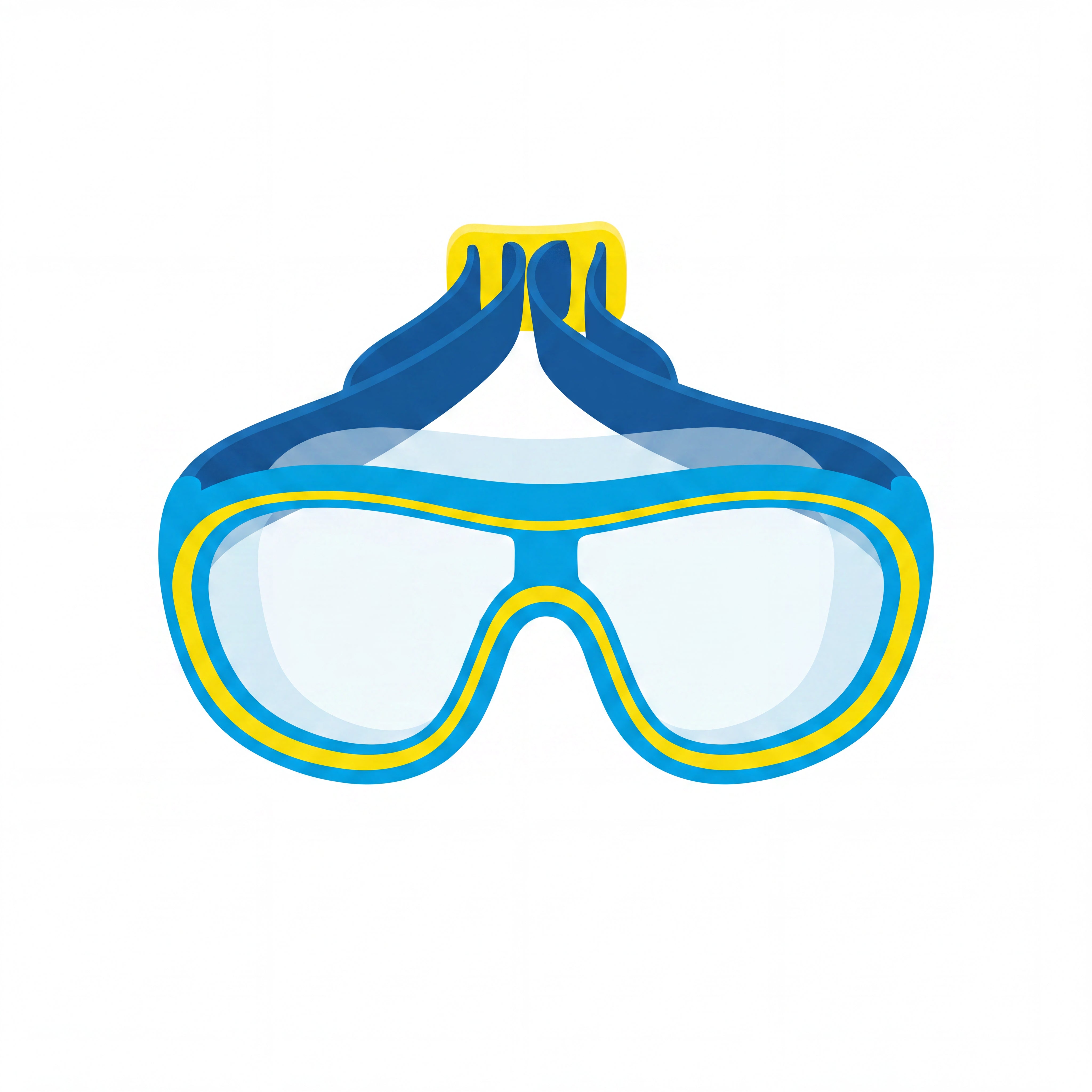 Máscara de Mergulho Infantil Mergulho Nabaiji (Decathlon) 2023 Azul, Azul-claro e Amarelo