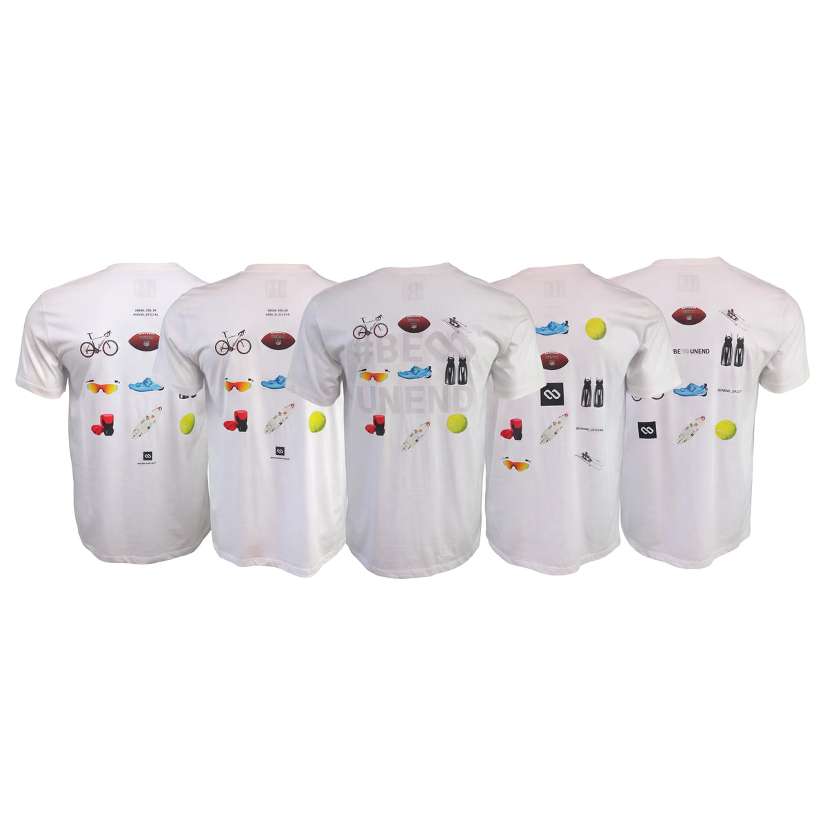Camiseta UNEND Products Multiesportiva Branca (Multi-Estampas) - Tamanho G