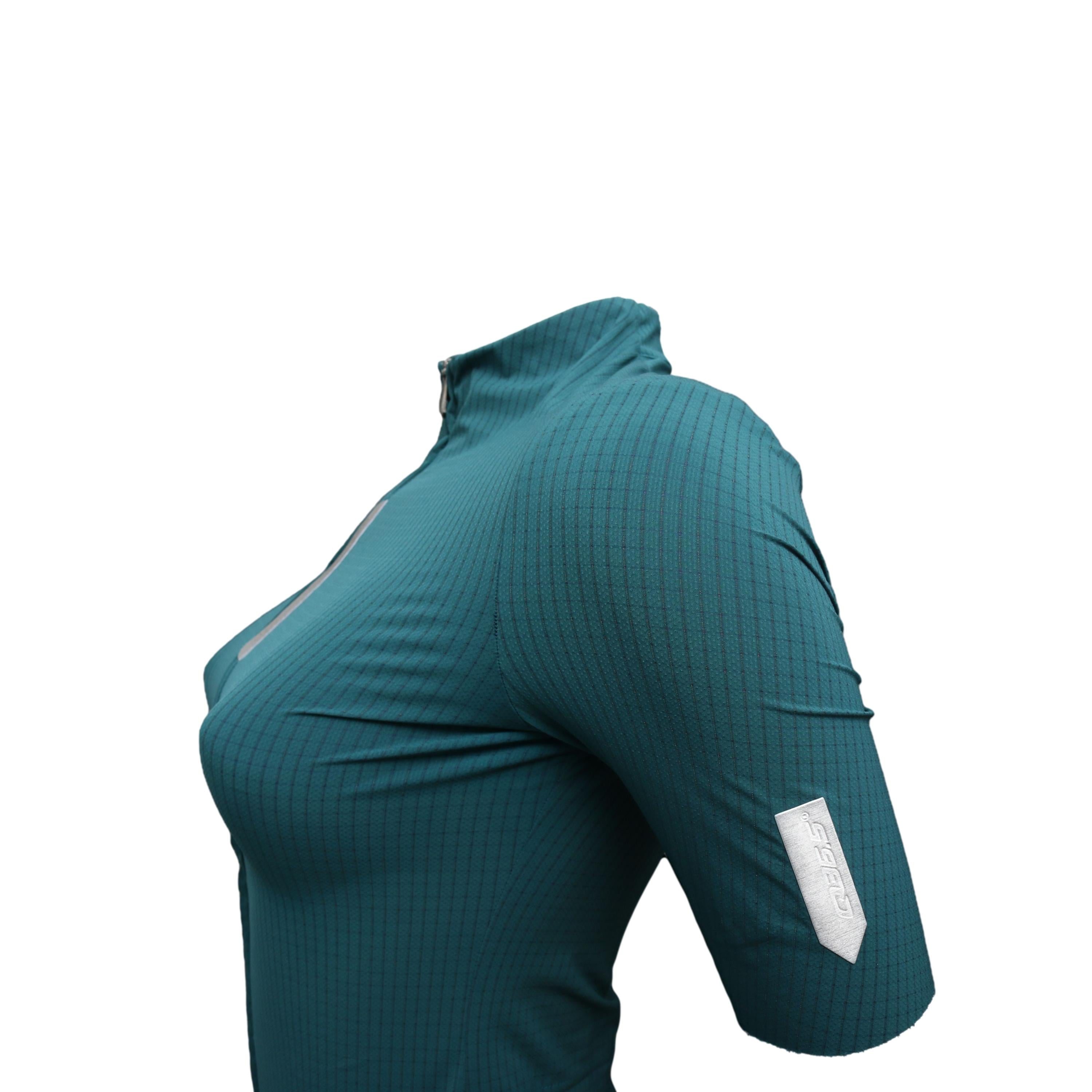 Jersey Feminina Q36.5 Grid Skin Verde Petróleo - Tamanho S