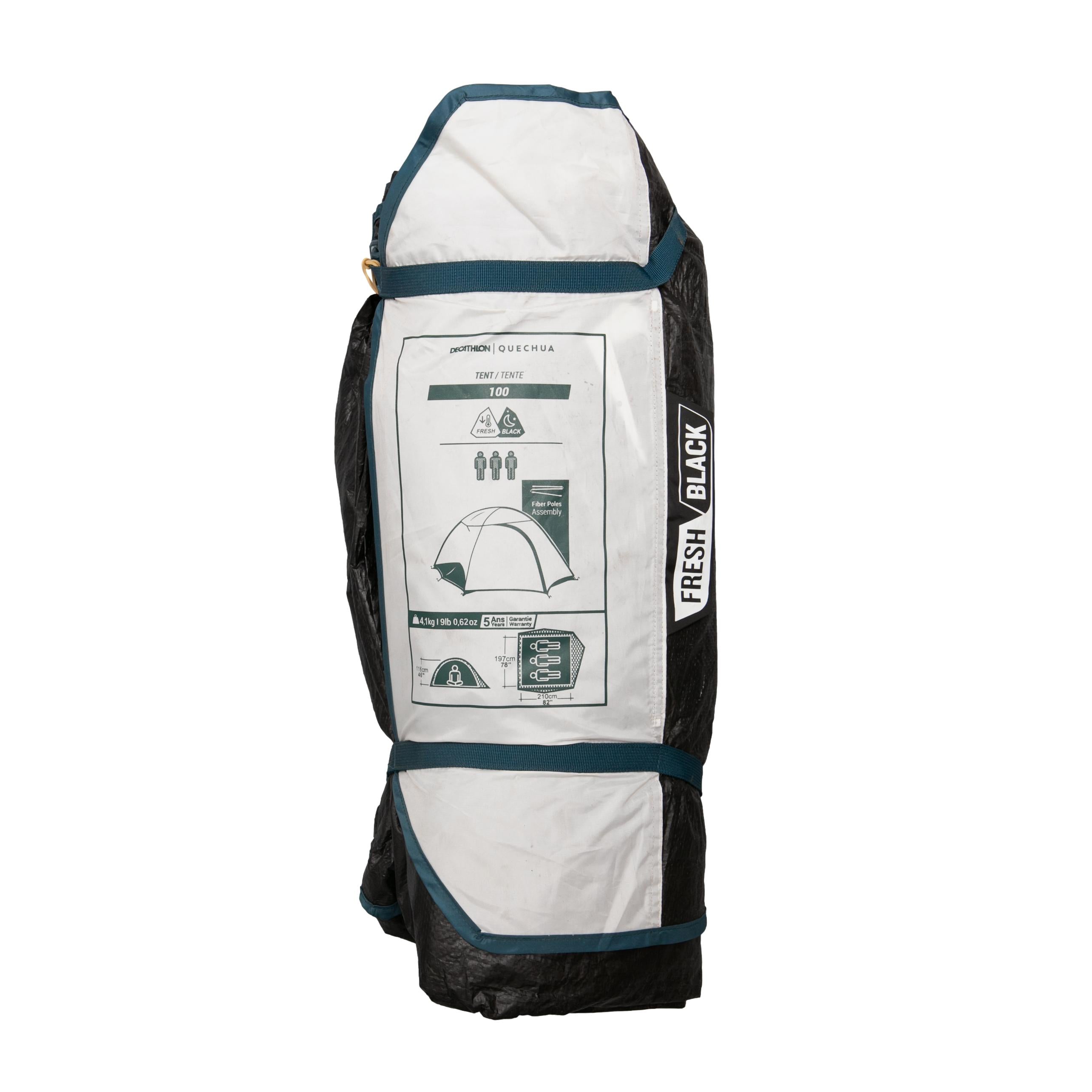 Barraca Camping Quechua Decathlon Fresh & Black - 4.1kg Branco, Verde e Preto