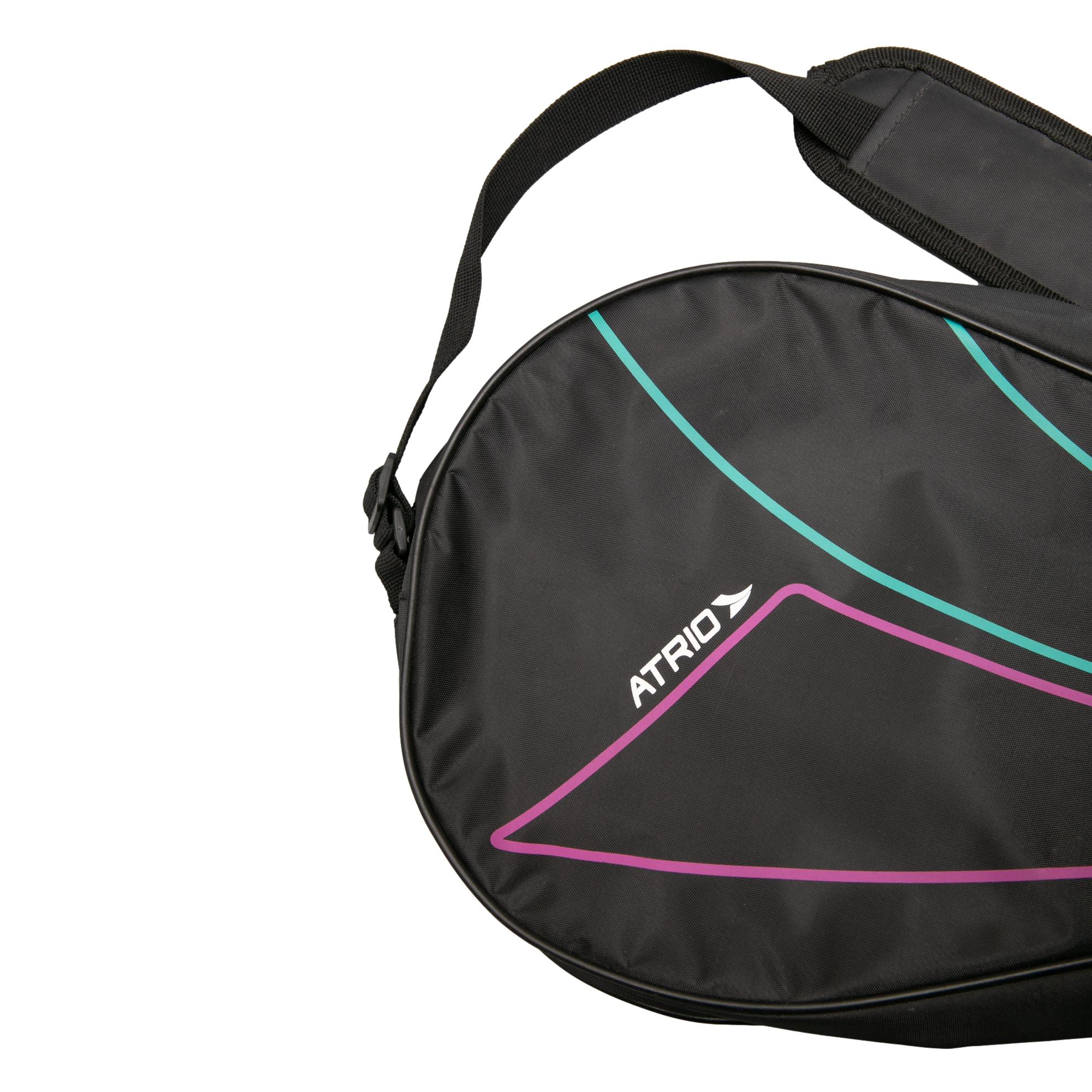 Capa de Raquete Beach Tennis Atrio BT Fiberglass Preto, Roxo e Verde