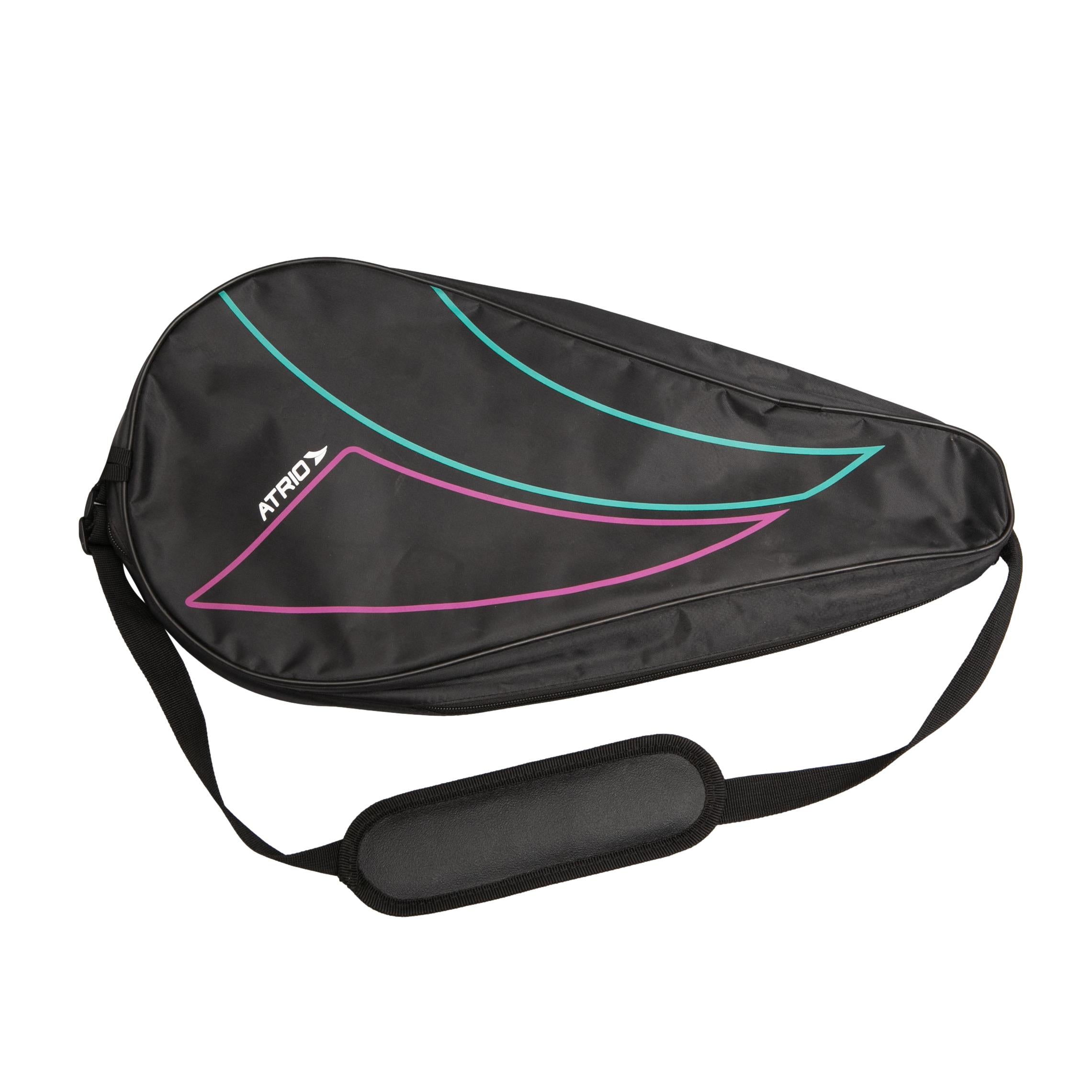 Capa de Raquete Beach Tennis Atrio BT Fiberglass Preto, Roxo e Verde
