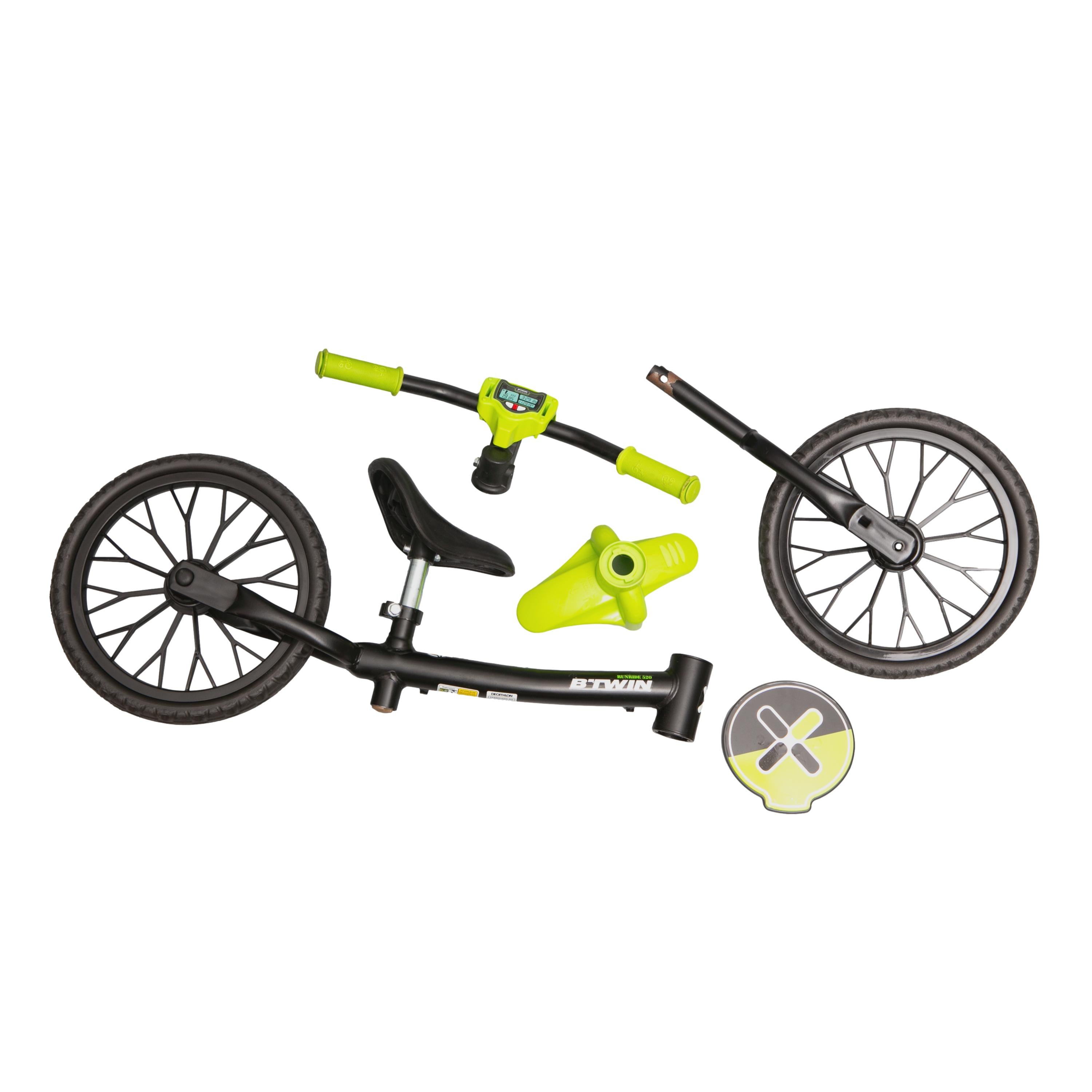 Bicicleta Infantil Ciclismo B'TWIN Runride 520 Preta e Verde