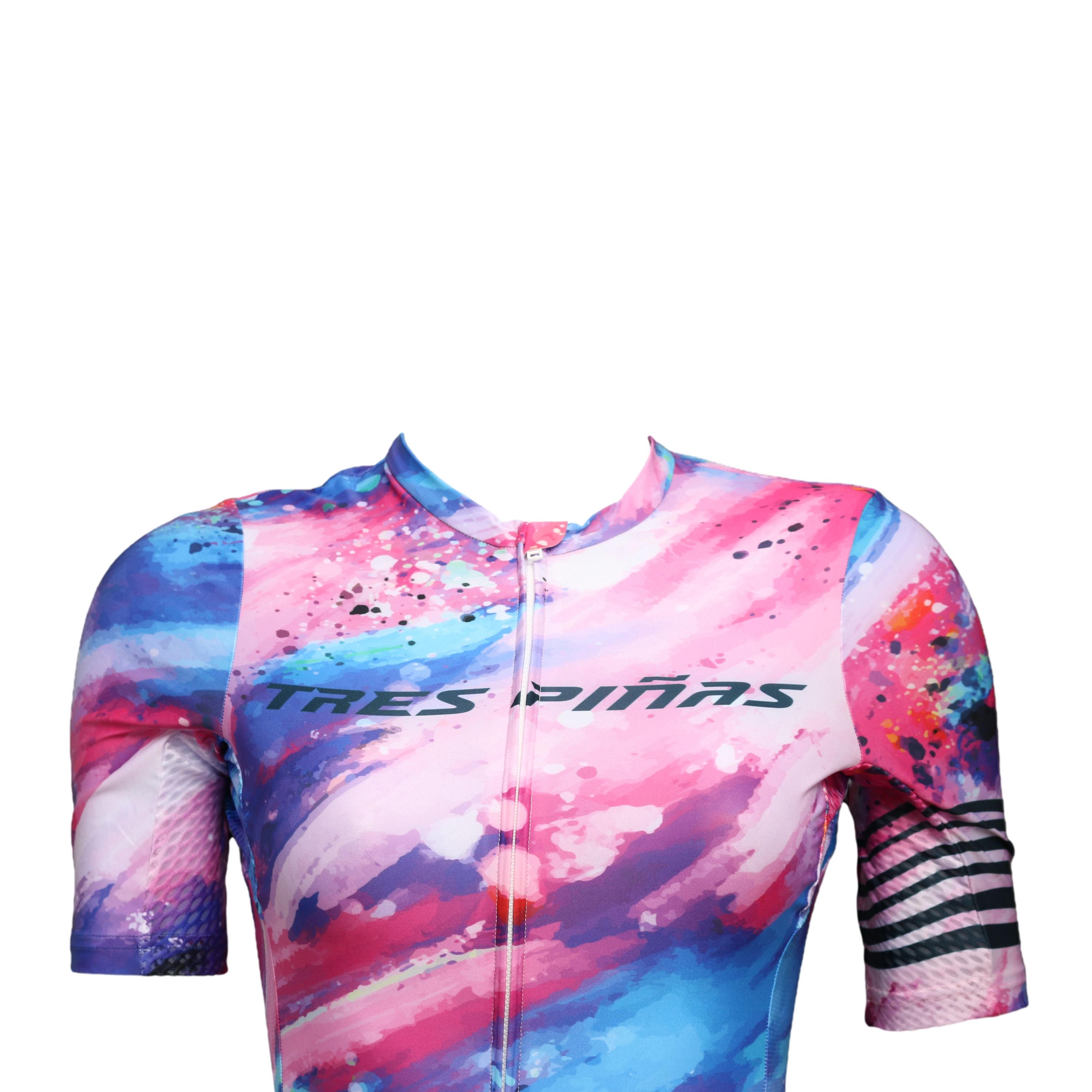 Jersey Feminina Ciclismo Tres Piñas Multicolor - Tamanho S