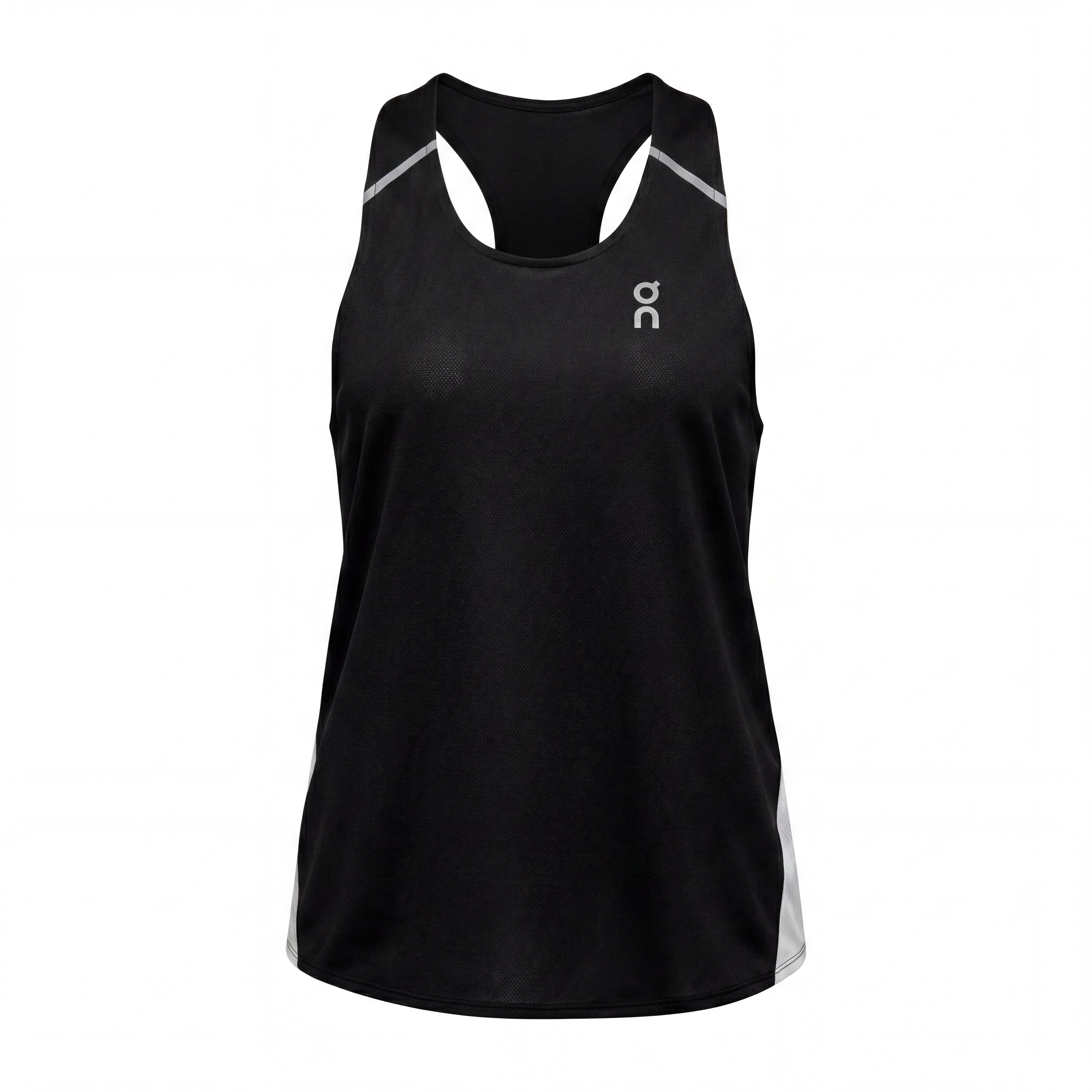 Regata Feminino ON Running Performance Tank Respirável Preta e Cinza - Tamanho P