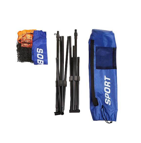 Kit Rede De Vôlei De Praia Desmontável Unissex Sport One EVO Preto e Azul - Tamanho 300x80 cm