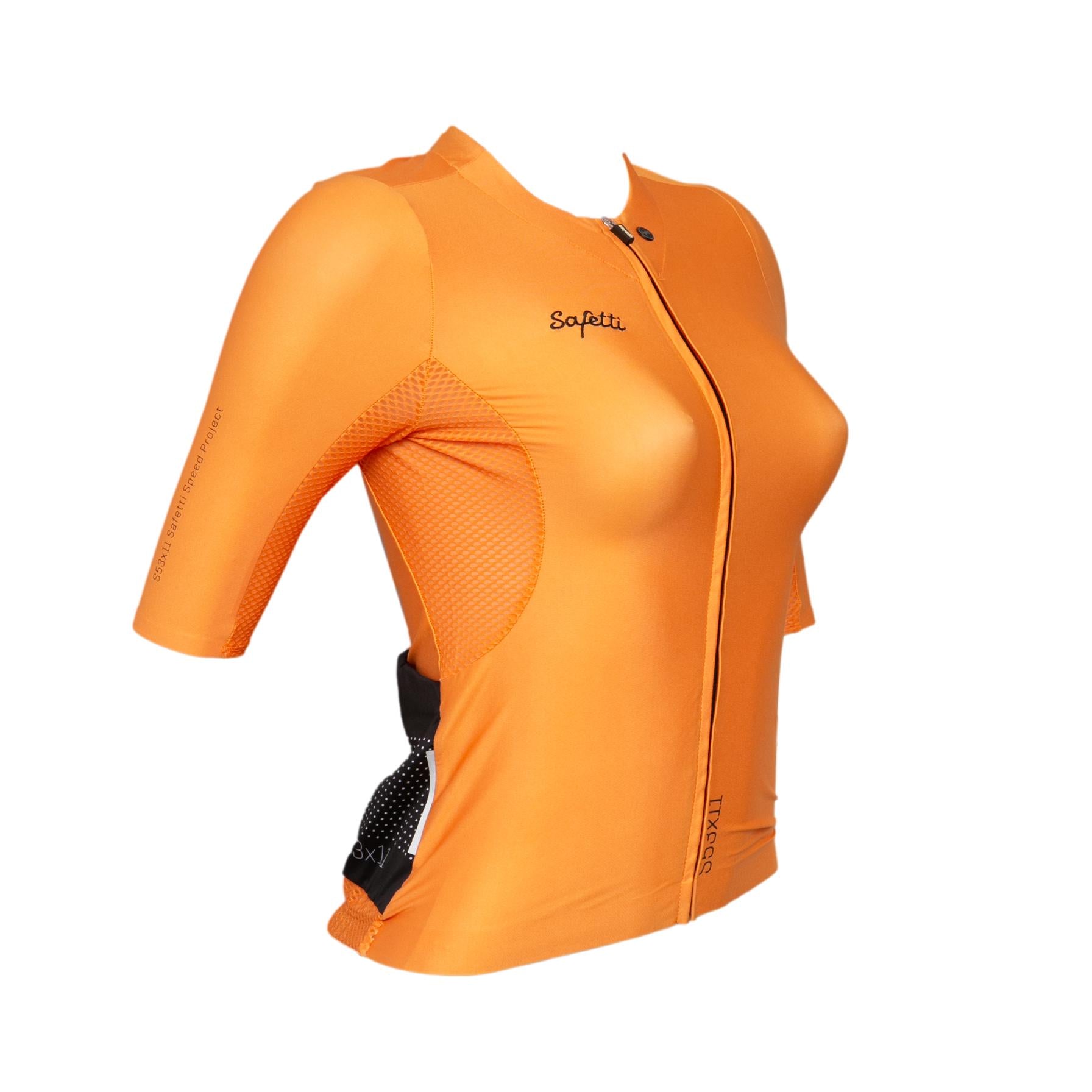 Camiseta Jersey Feminina Ciclismo Safetti S53X11	Laranja - Tamanho S