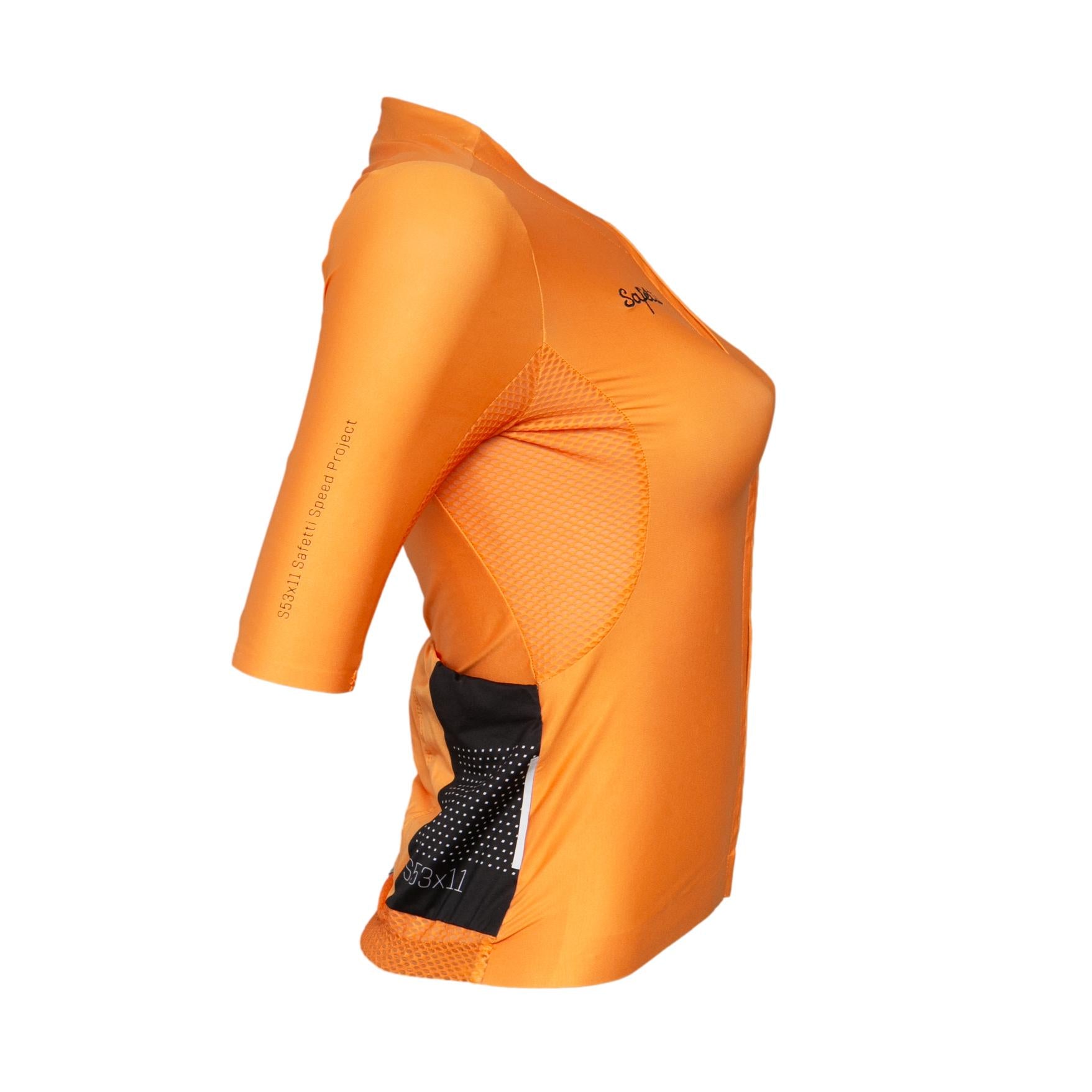 Camiseta Jersey Feminina Ciclismo Safetti S53X11	Laranja - Tamanho S