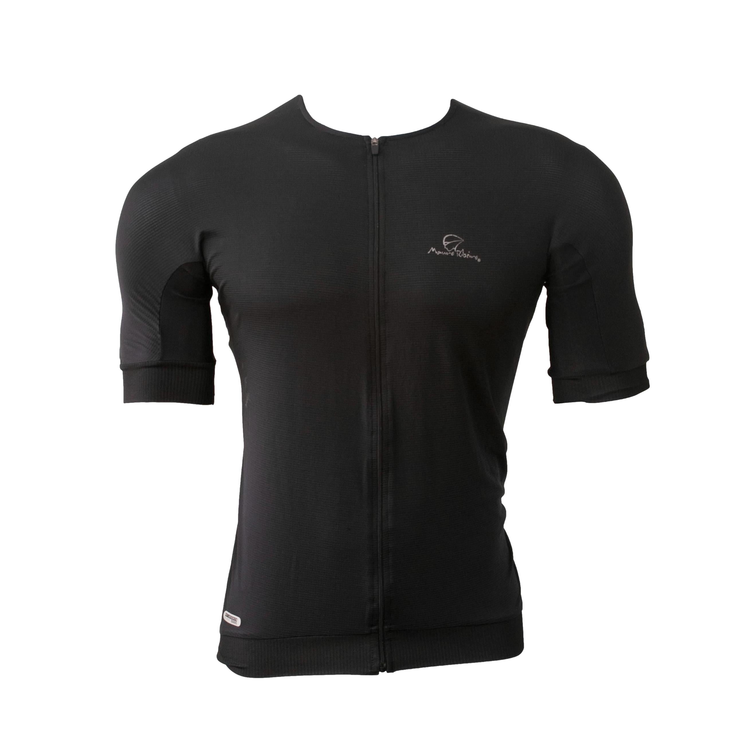 Camiseta Masculina de Ciclismo Mauro Ribeiro Tecno Black - Tamanho G