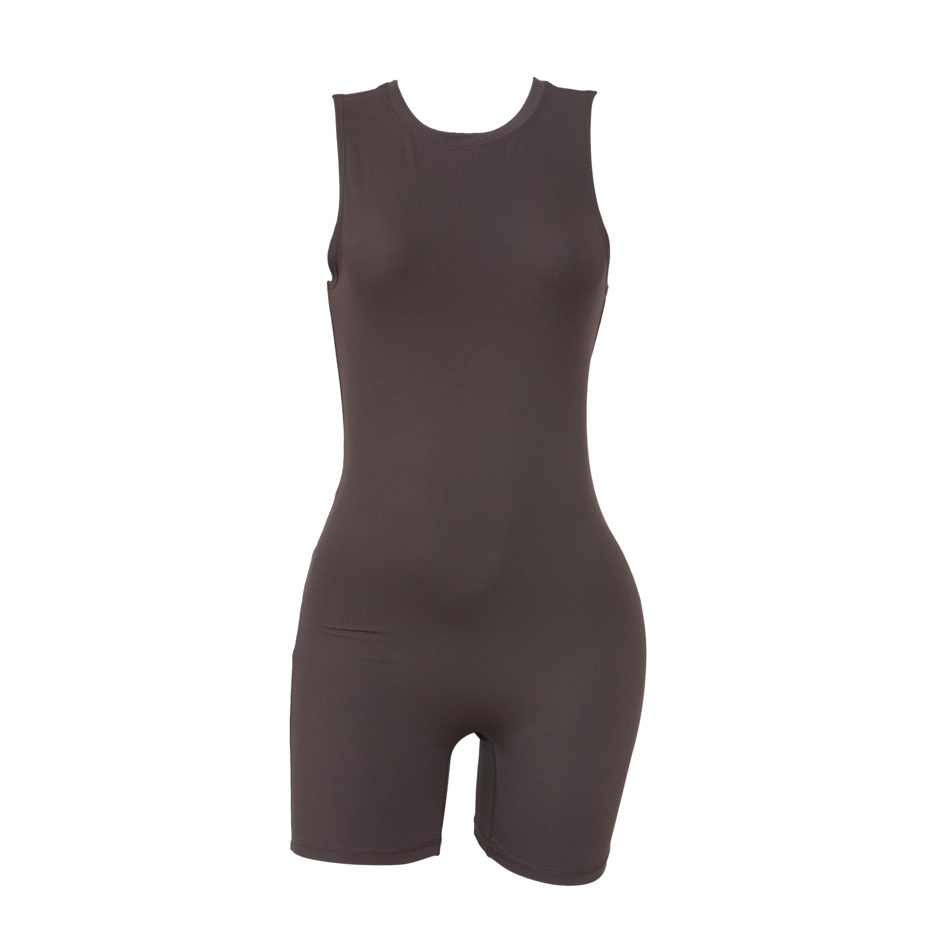 Body Feminino Yoga/Academia Adanola Marrom - Tamanho M