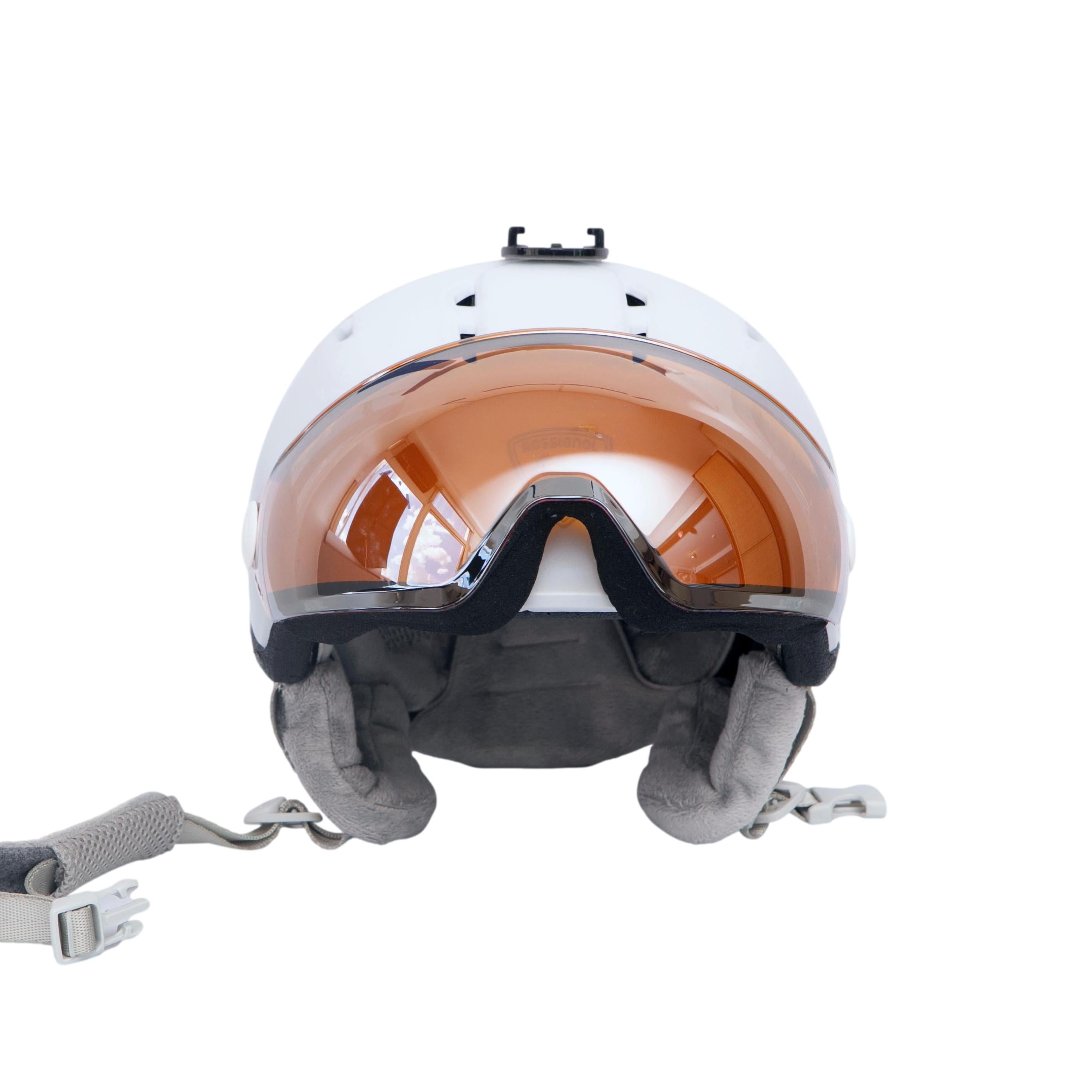 Capacete Feminino Snowboard/Ski Rossignol Fit Visor Impacts Helmet Branco - Tamanho M