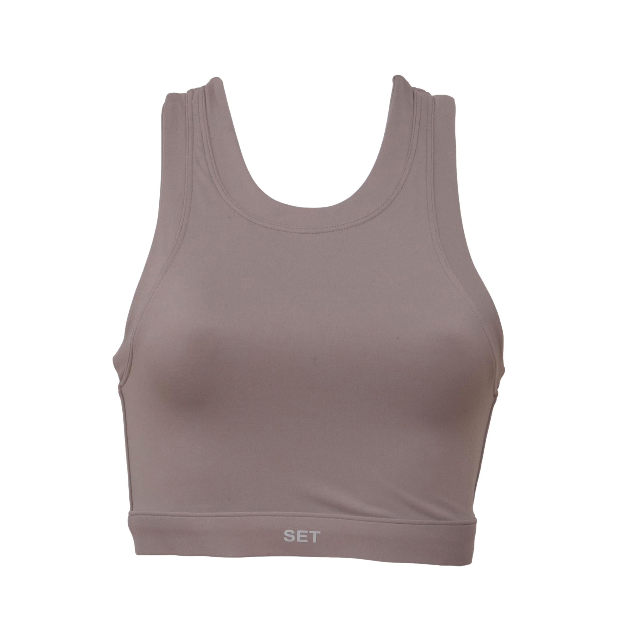 Top Feminino Yoga/Academia Set Active Sport Body Bege - Tamanho M